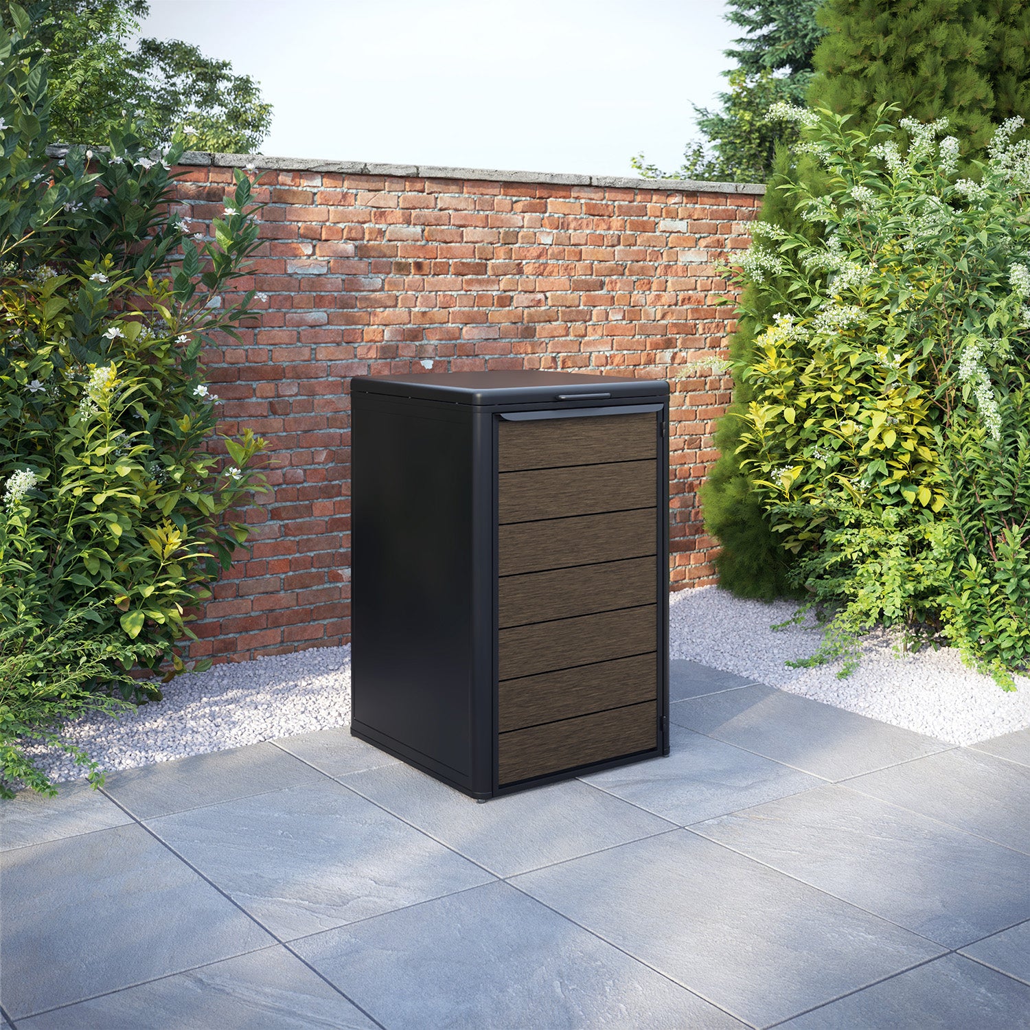Curva Black 1 Bin Store with Fusion Door Slat