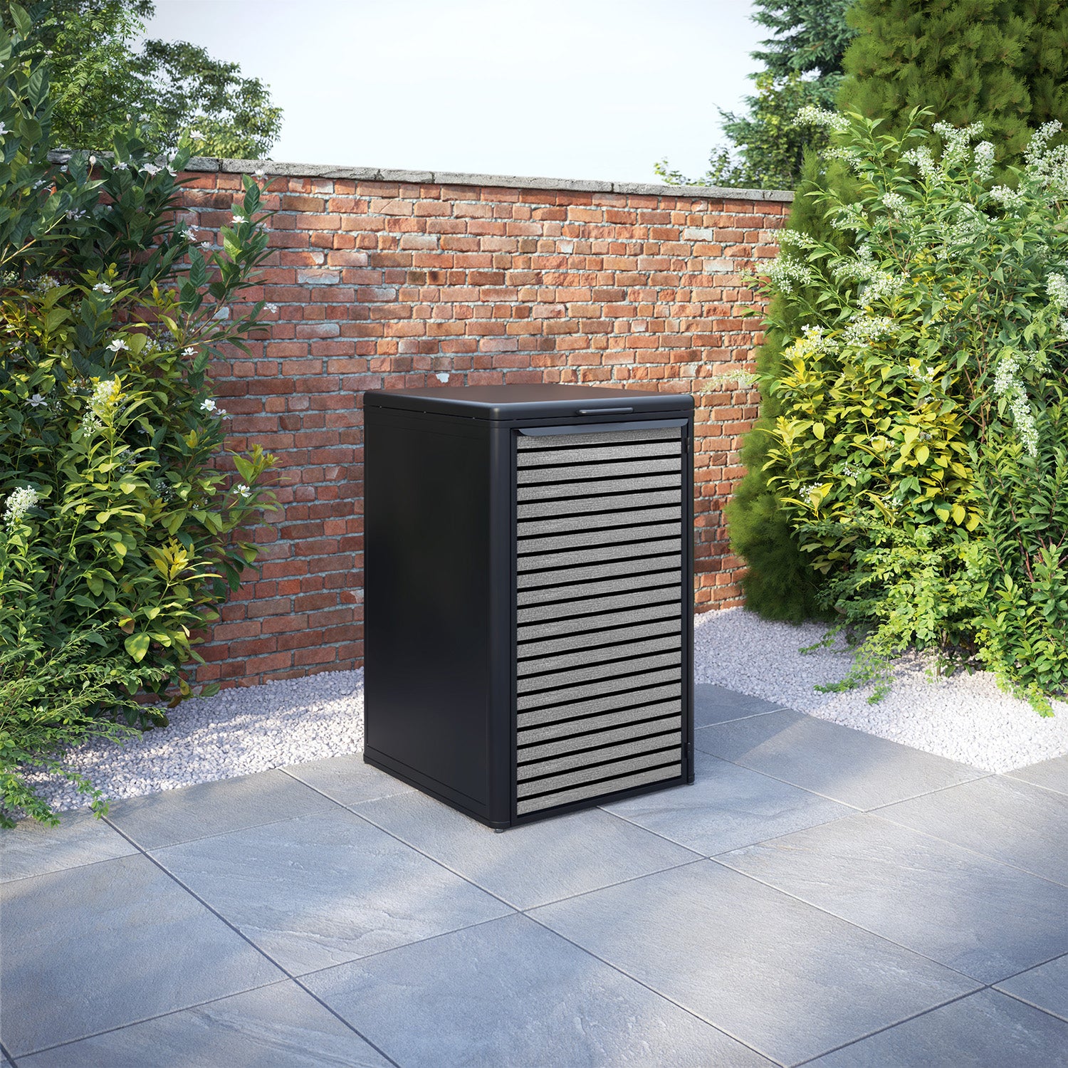 Curva Black 1 Bin Store with Hudson Door Slat
