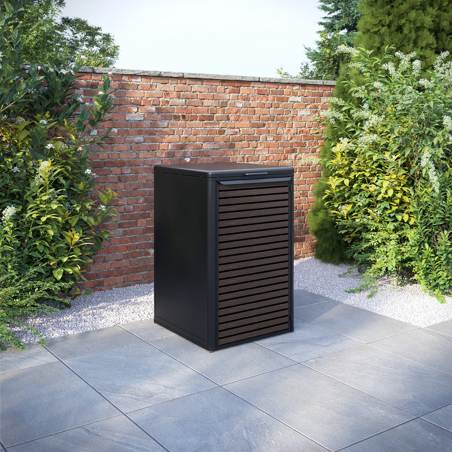 Curva Black 1 Bin Store with Hudson Door Slat