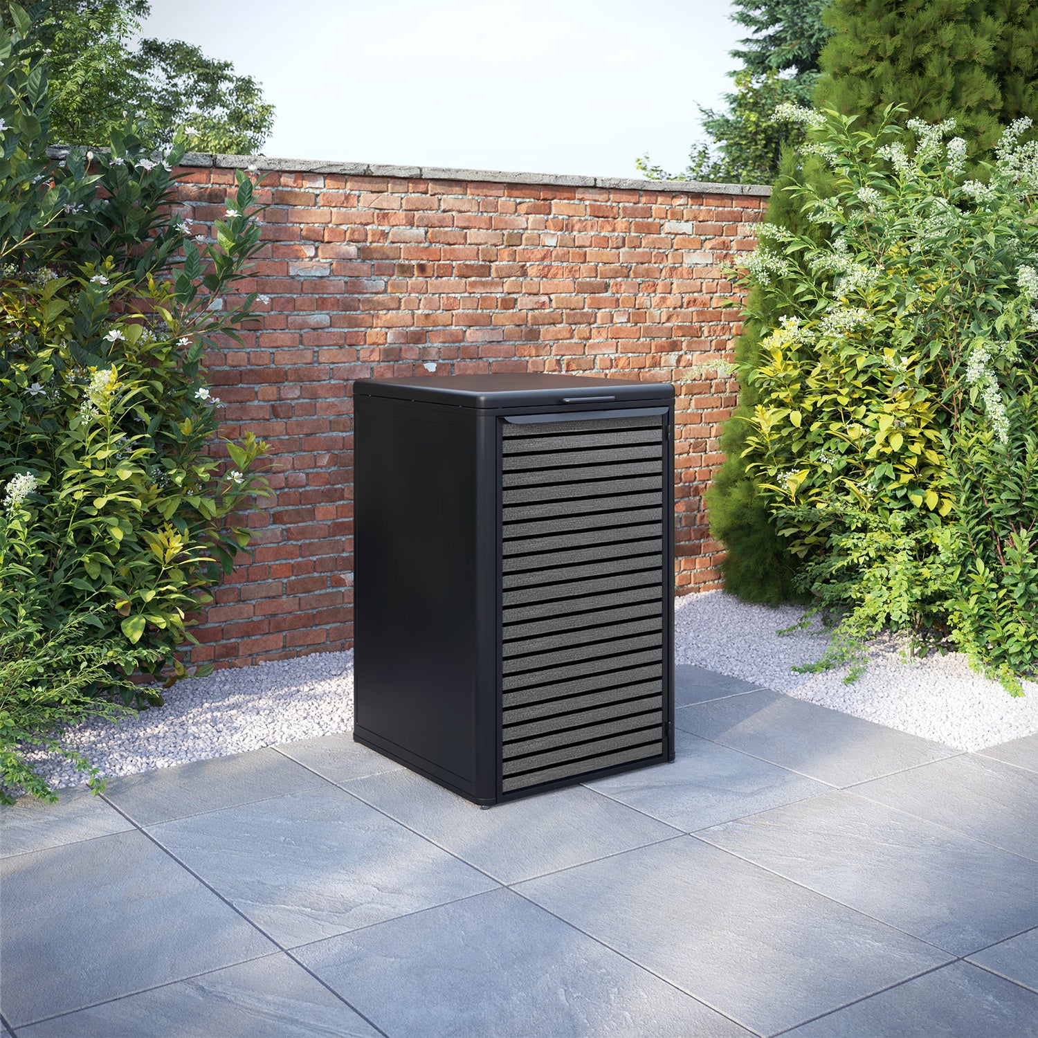 Curva Black 1 Bin Store with Hudson Door Slat