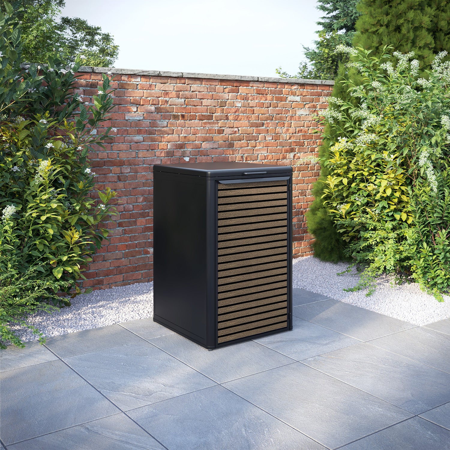 Curva Black 1 Bin Store with Hudson Door Slat