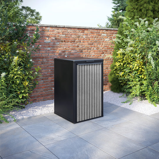 Curva Black 1 Bin Store with Virtis Door Slat