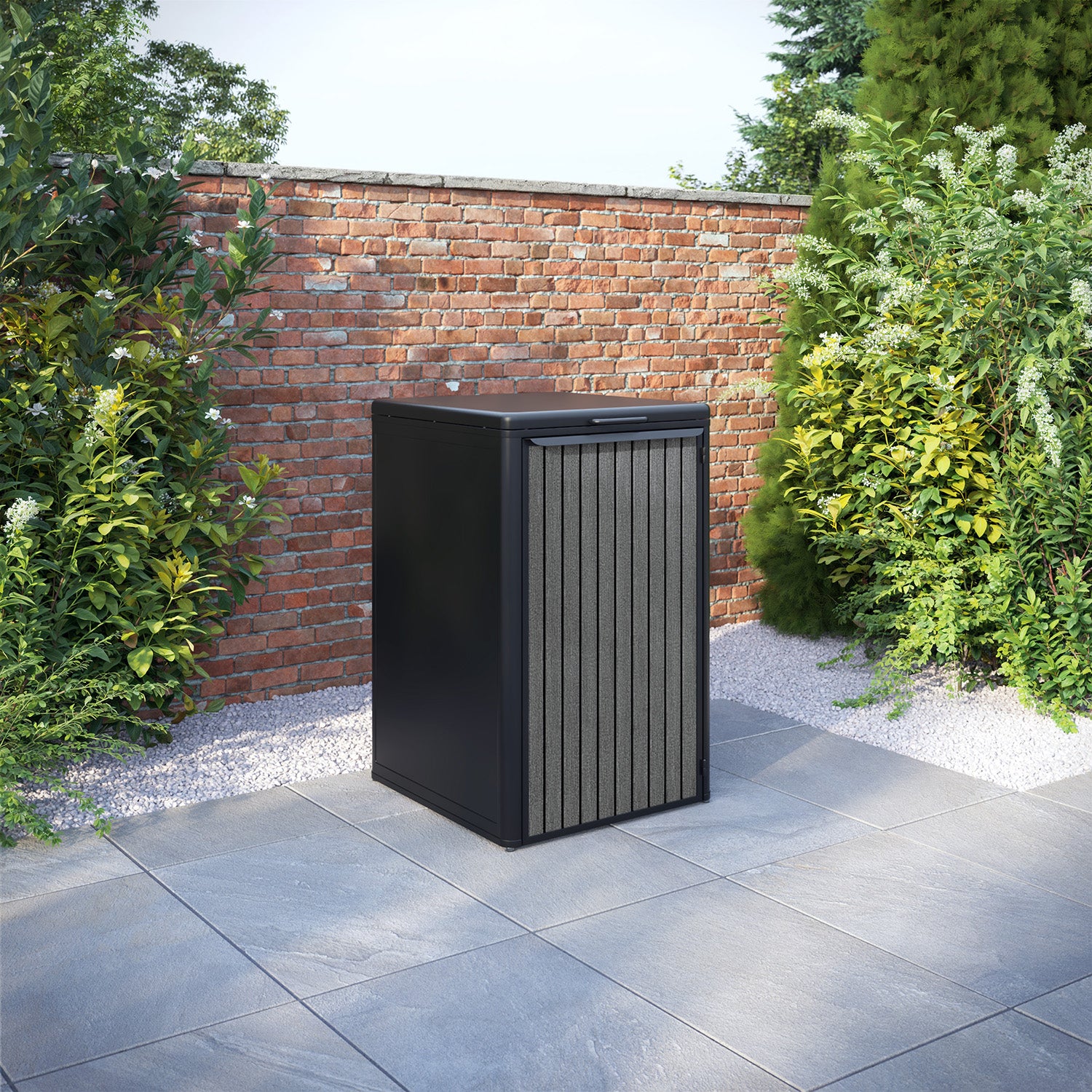 Curva Black 1 Bin Store with Virtis Door Slat