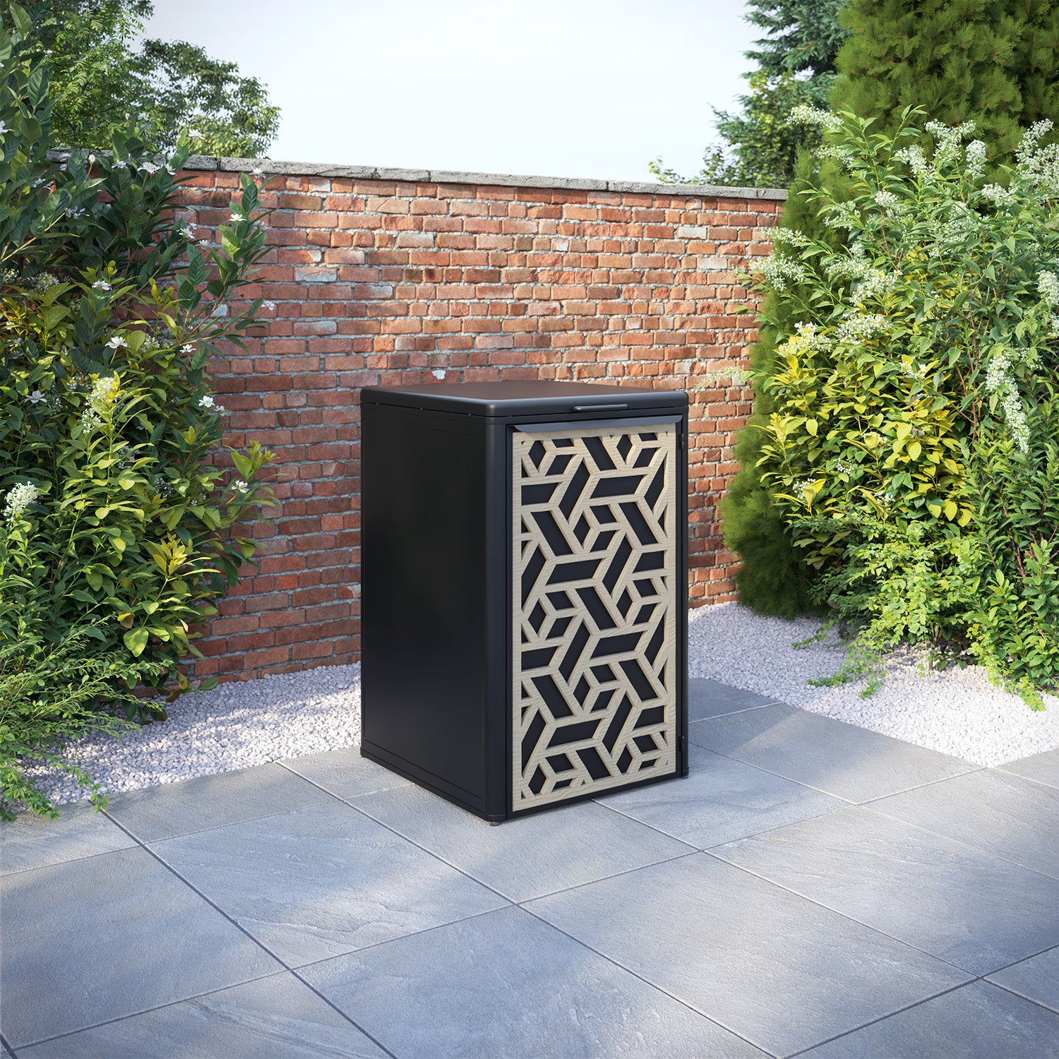 Curva Black 1 Bin Store with Contour Door Screen