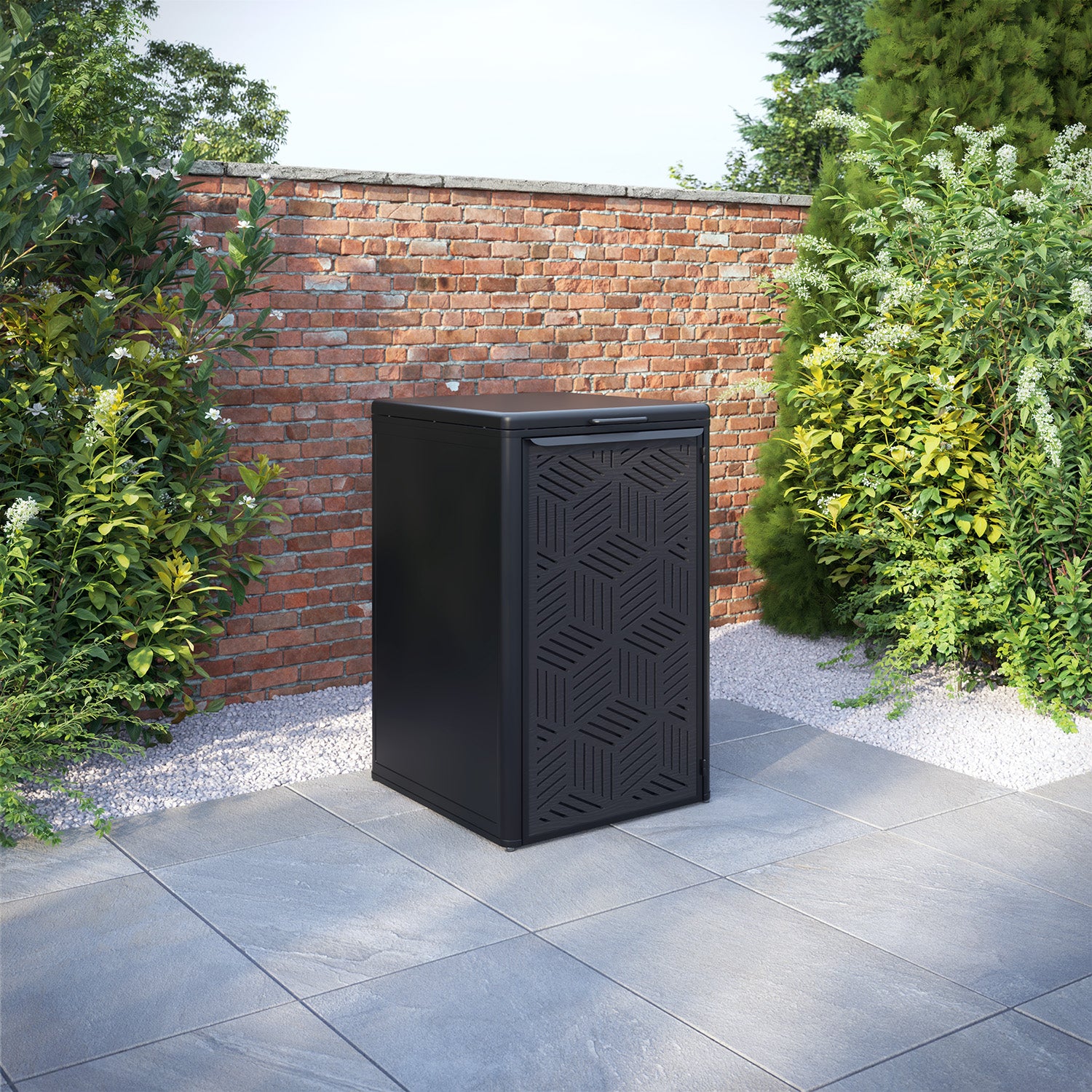 Curva Black 1 Bin Store with Cubed Door Screen