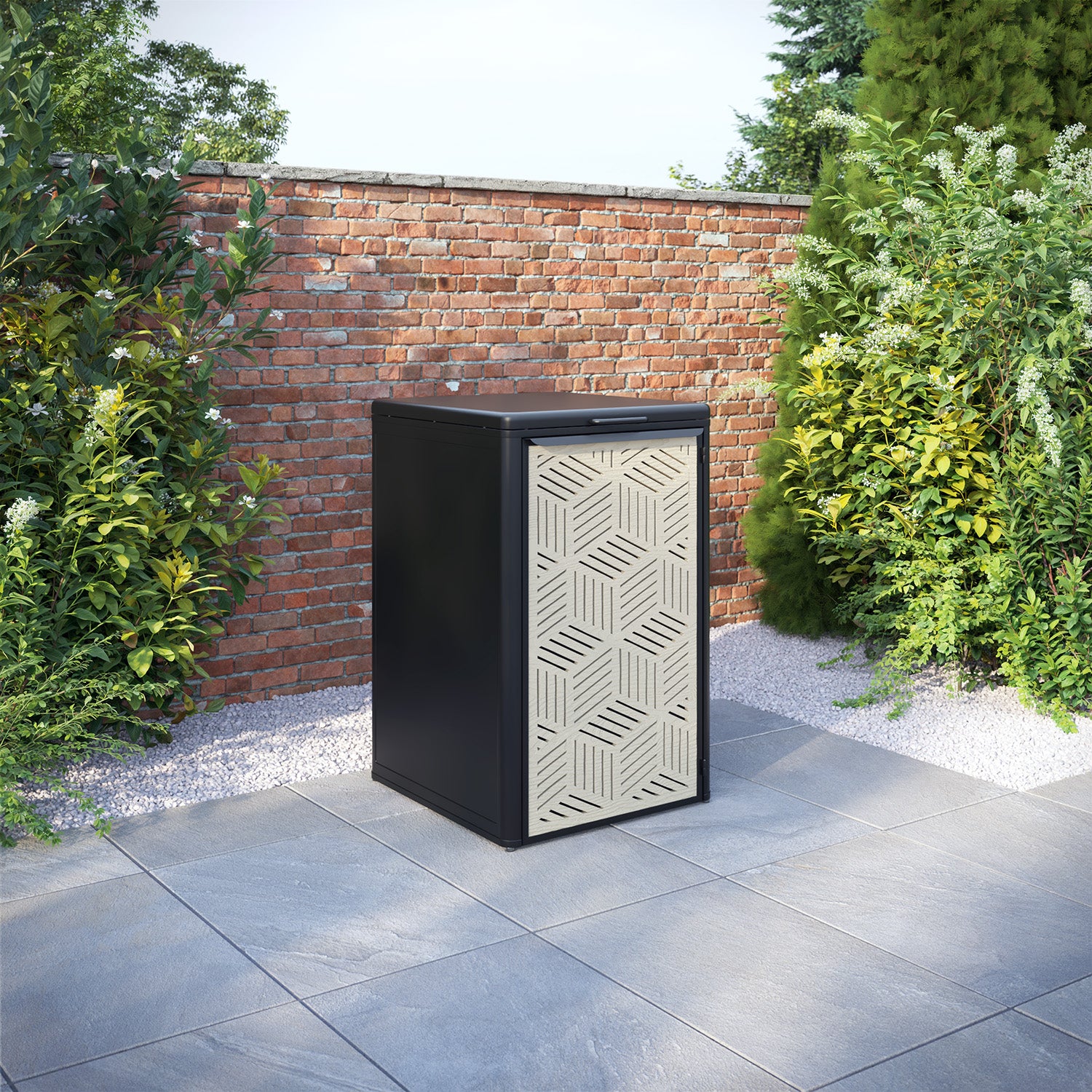 Curva Black 1 Bin Store with Cubed Door Screen