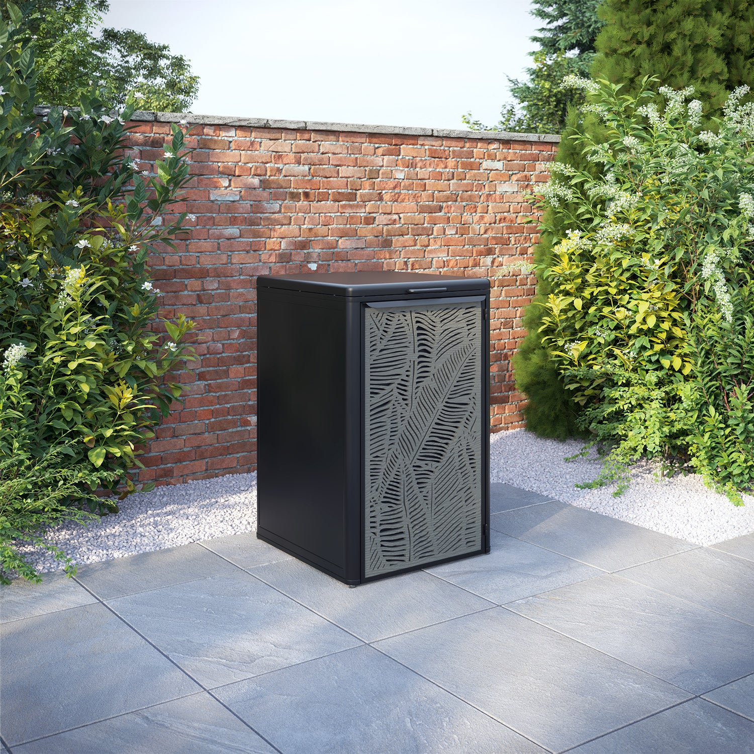 Curva Black 1 Bin Store with Feather Door Screen