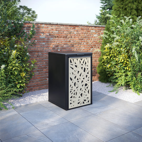 Curva Black 1 Bin Store with Prism Door Screen