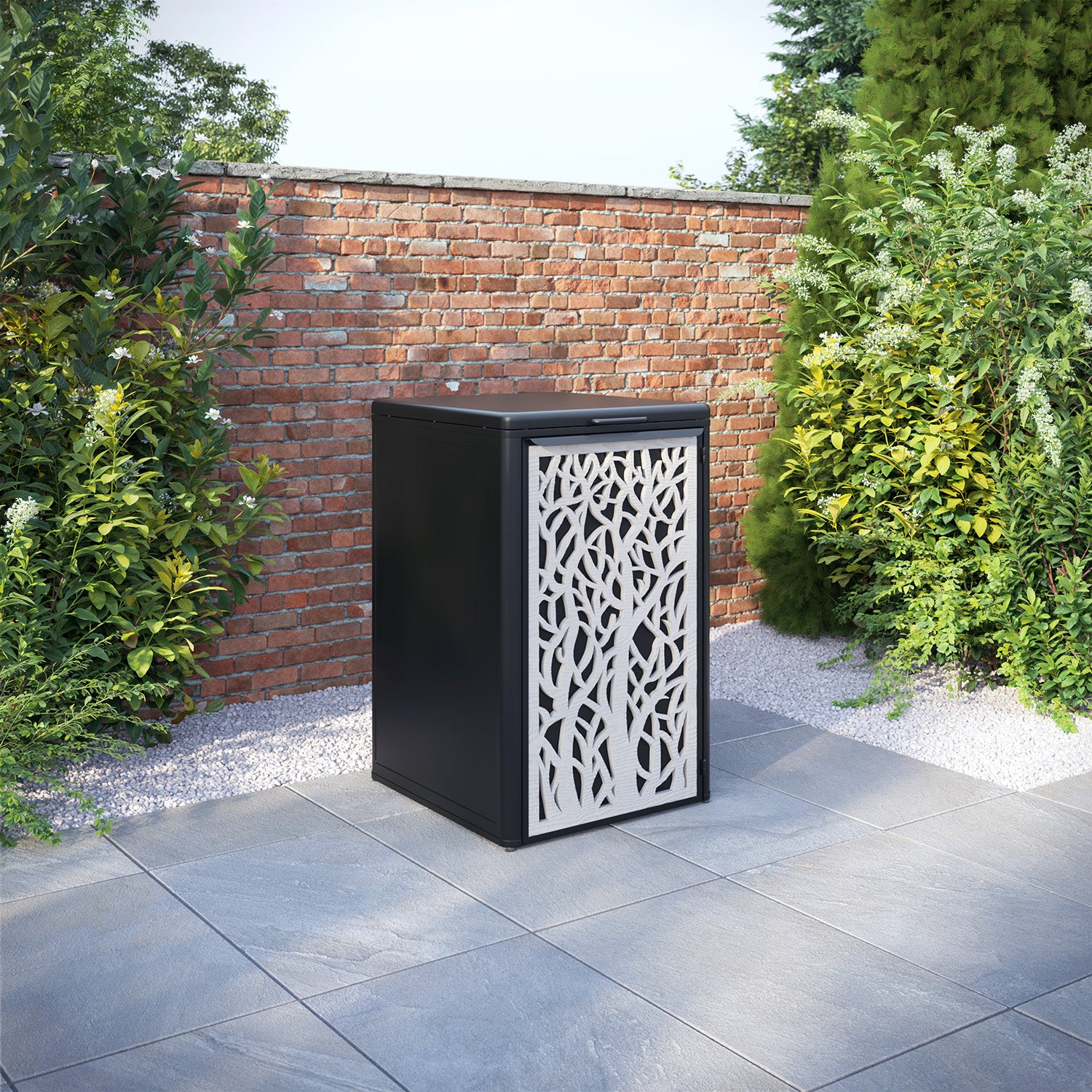Curva Black 1 Bin Store with Twilight Door Screen