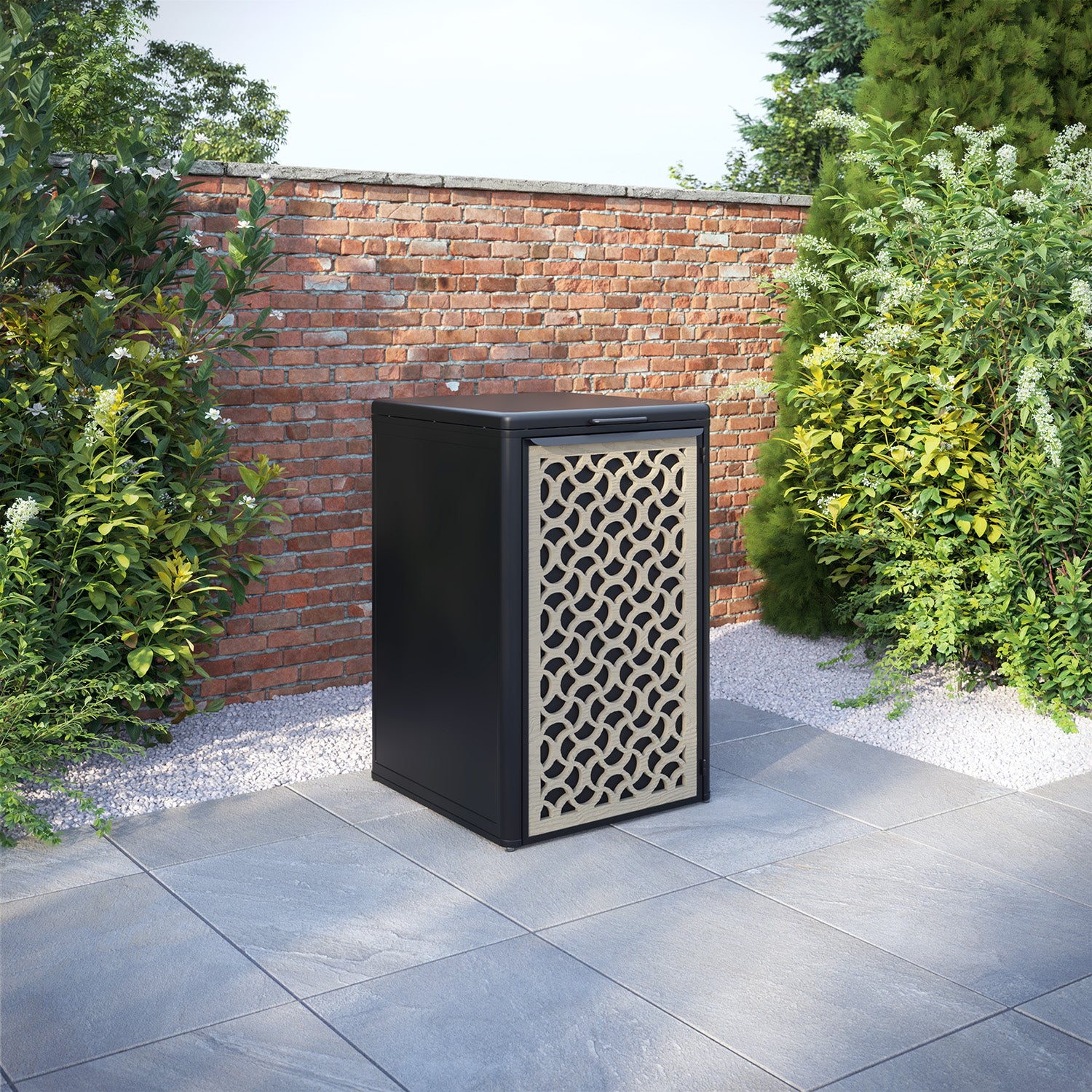 Curva Black 1 Bin Store with Vida Door Screen