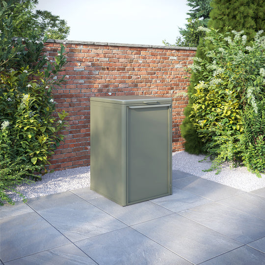 Curva Dusty Green 1 Bin Store with Aluminium Door
