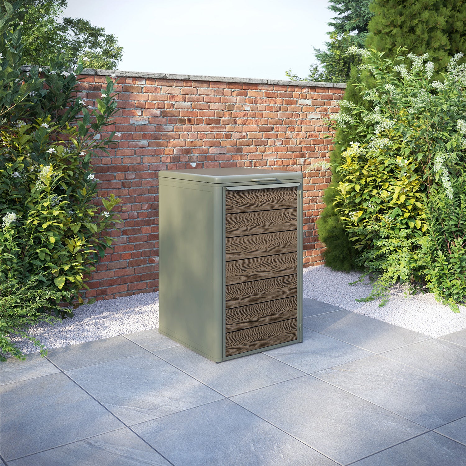 Curva Dusty Green 1 Bin Store with Classic Door Slat