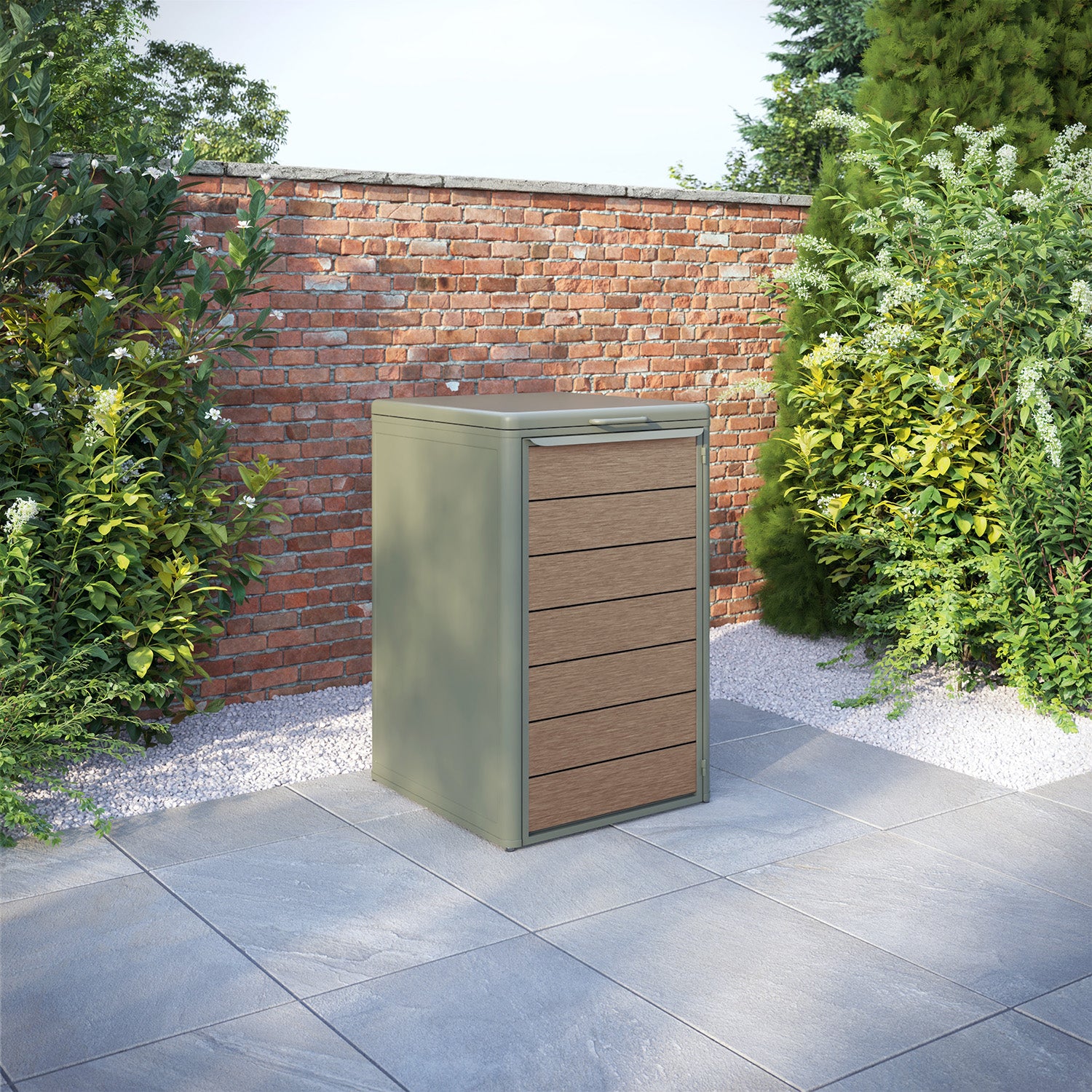 Curva Dusty Green 1 Bin Store with Fusion Door Slat