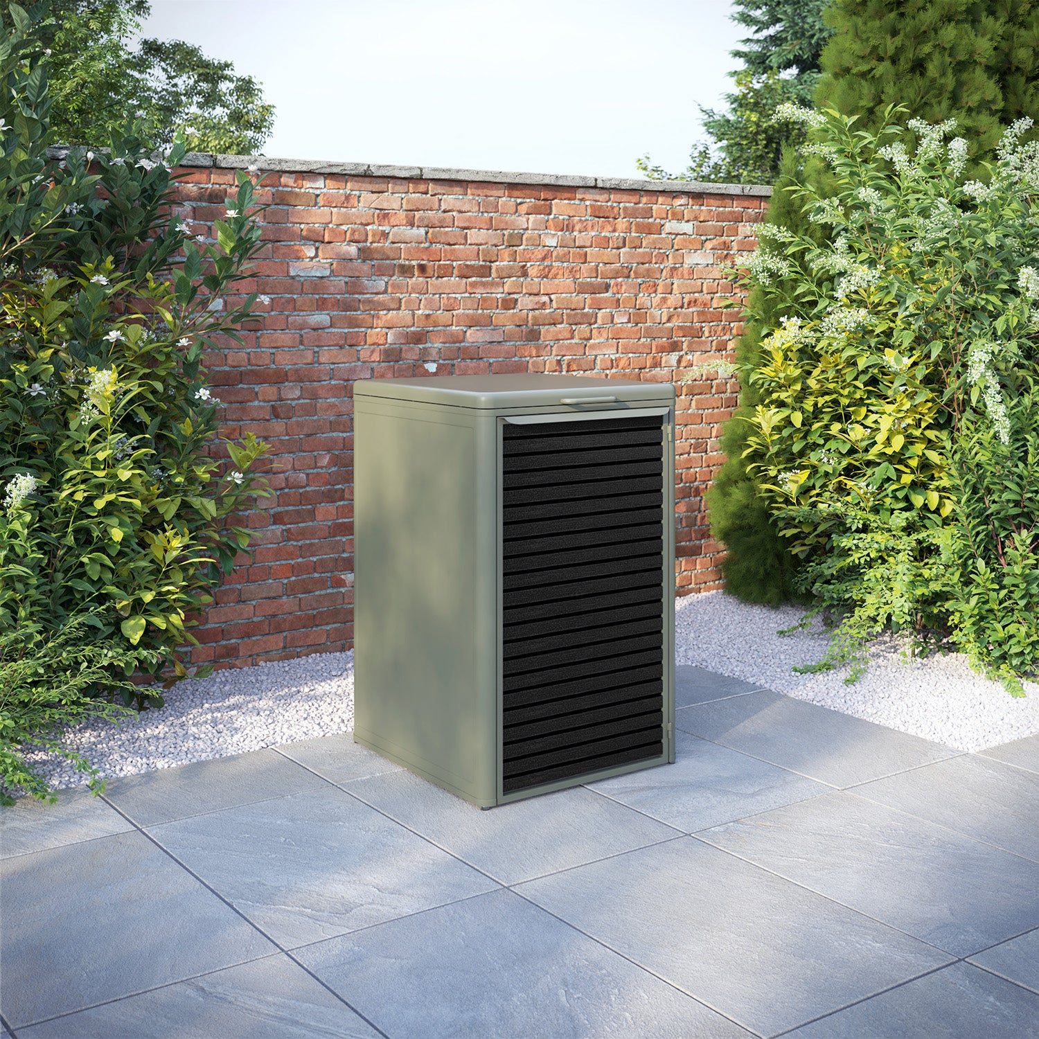 Curva Dusty Green 1 Bin Store with Hudson Door Slat