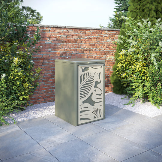 Curva Dusty Green 1 Bin Store with Fauna Door Screen
