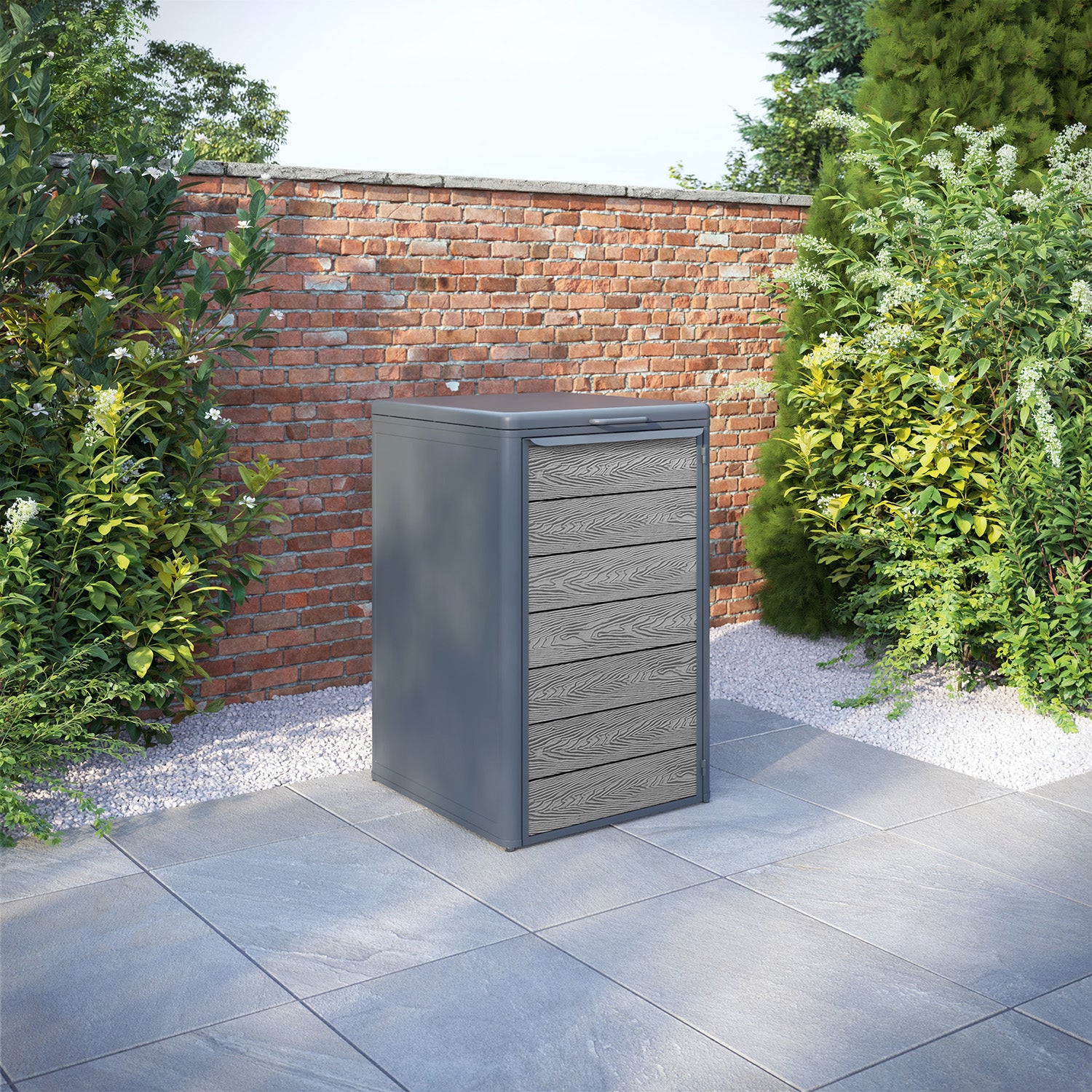 Curva Anthracite Grey 1 Bin Store with Classic Door Slat