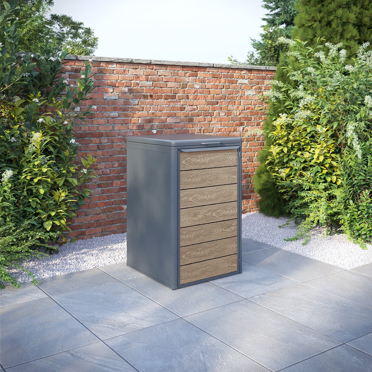 Curva Anthracite Grey 1 Bin Store with Classic Door Slat