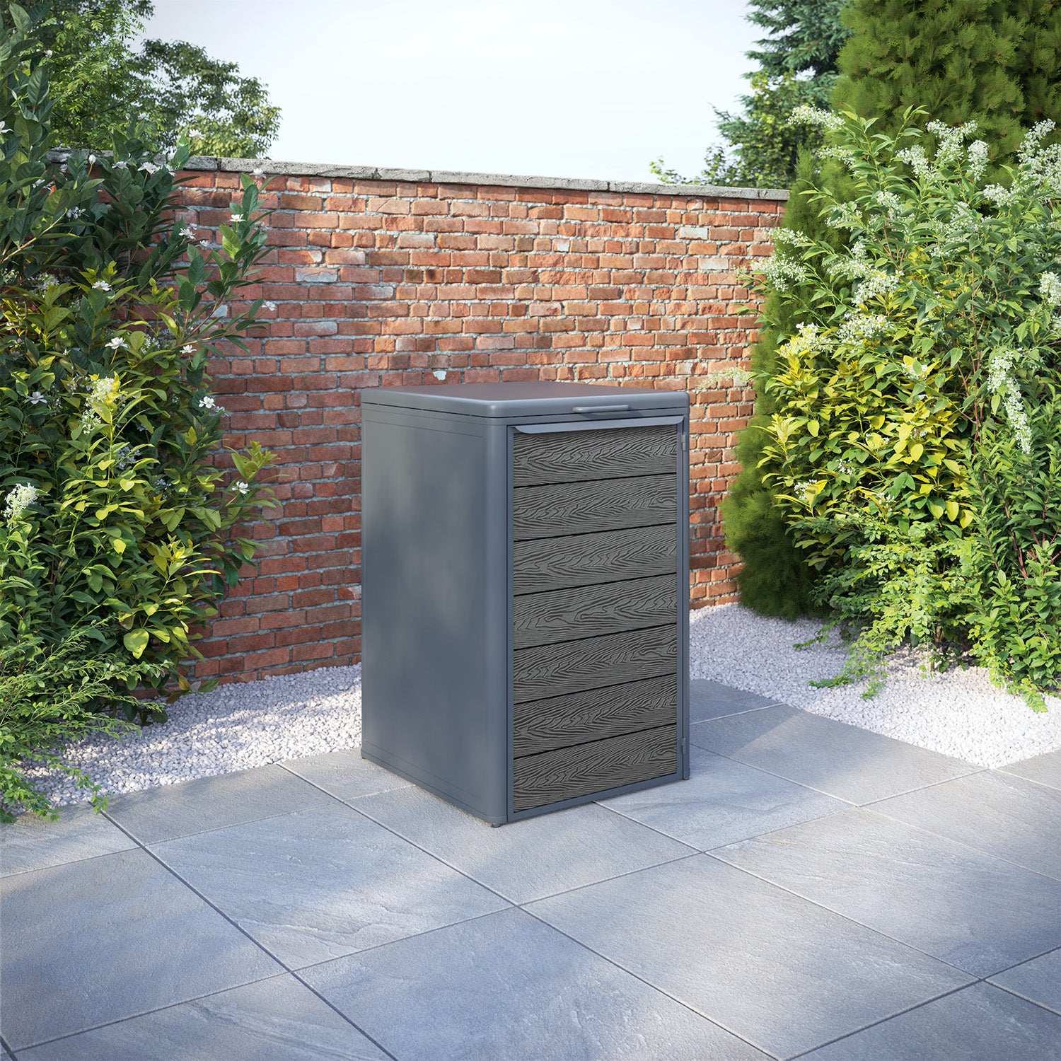Curva Anthracite Grey 1 Bin Store with Classic Door Slat