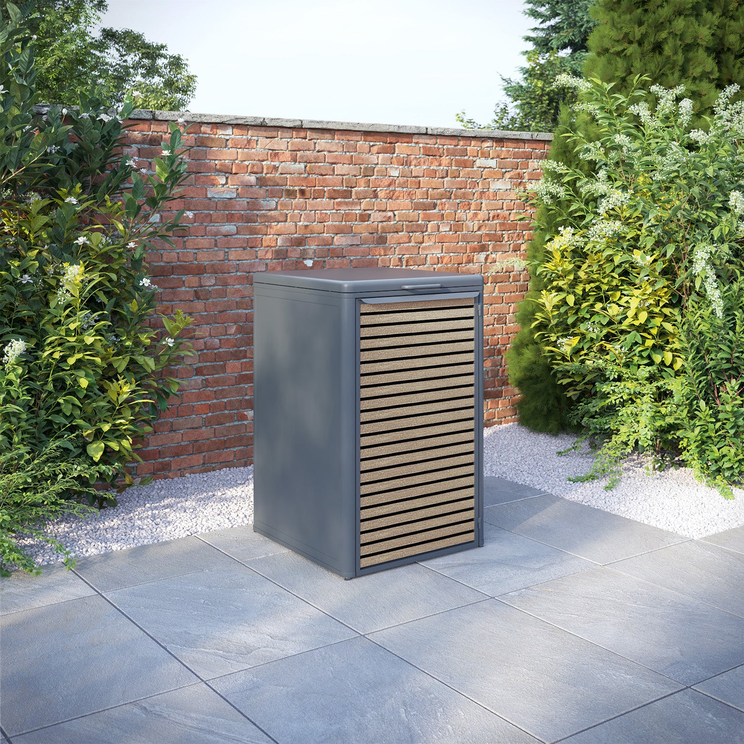 Curva Anthracite Grey 1 Bin Store with Hudson Door Slat