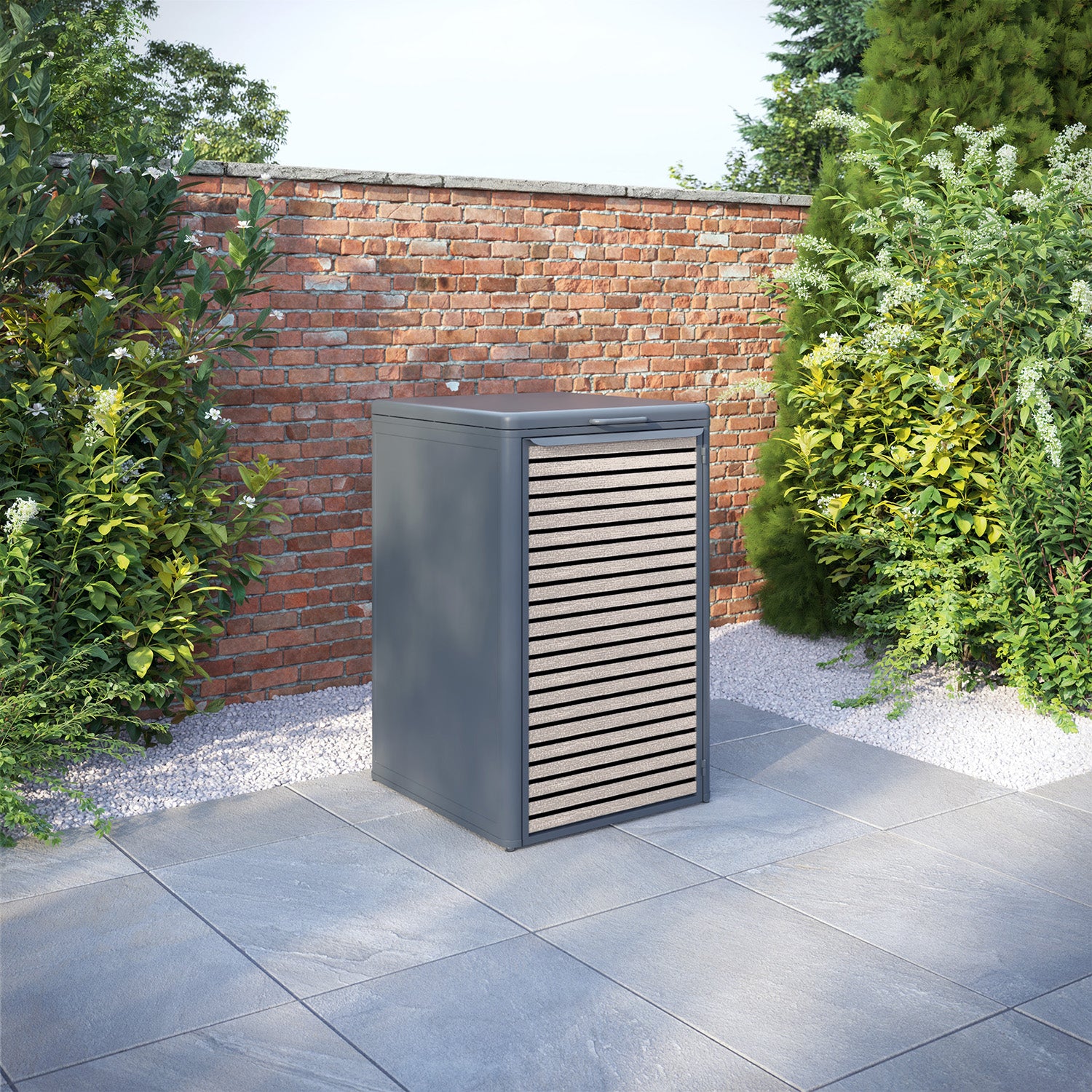 Curva Anthracite Grey 1 Bin Store with Hudson Door Slat