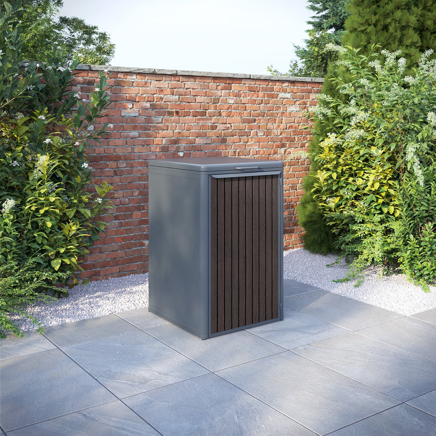 Curva Anthracite Grey 1 Bin Store with Virtis Door Slat