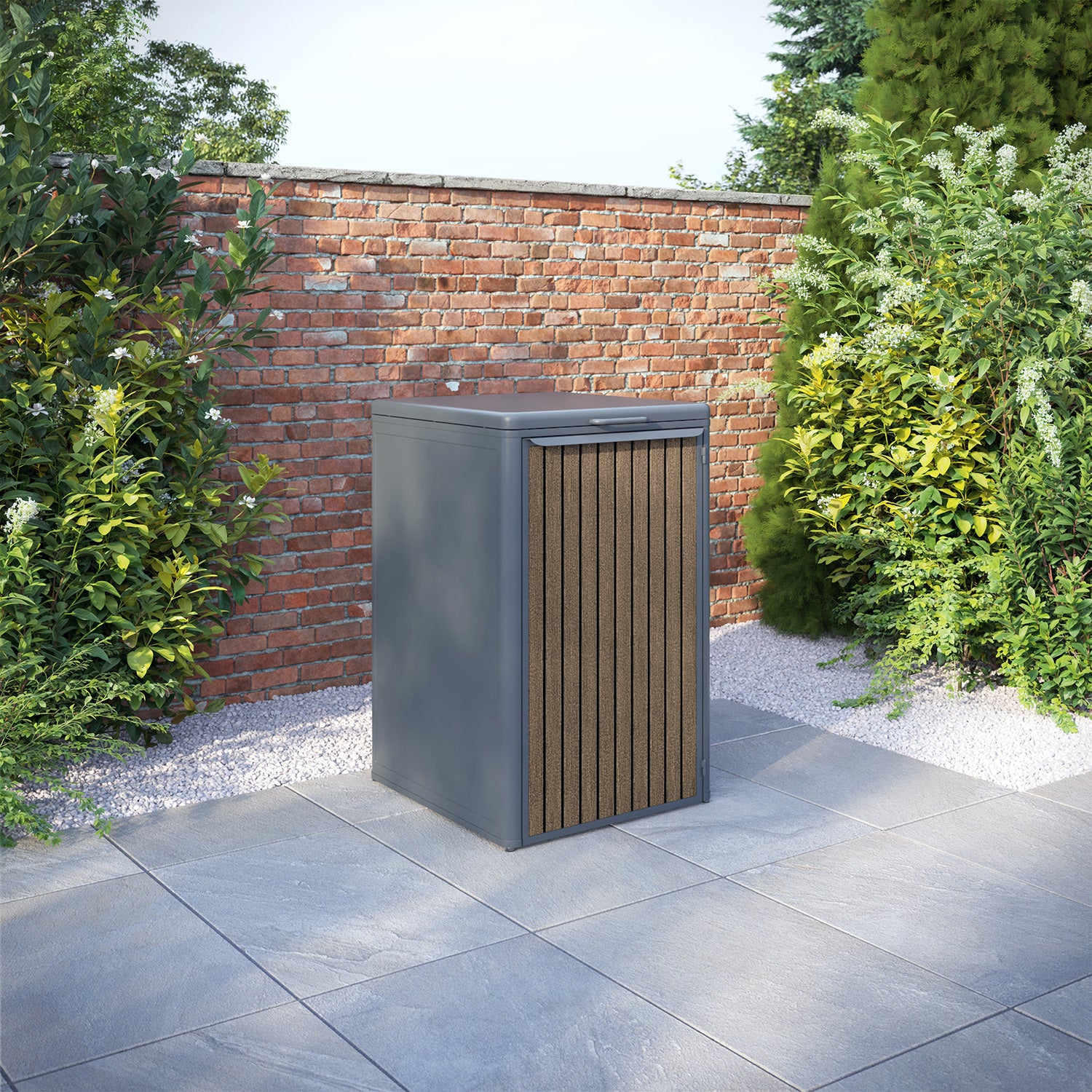 Curva Anthracite Grey 1 Bin Store with Virtis Door Slat