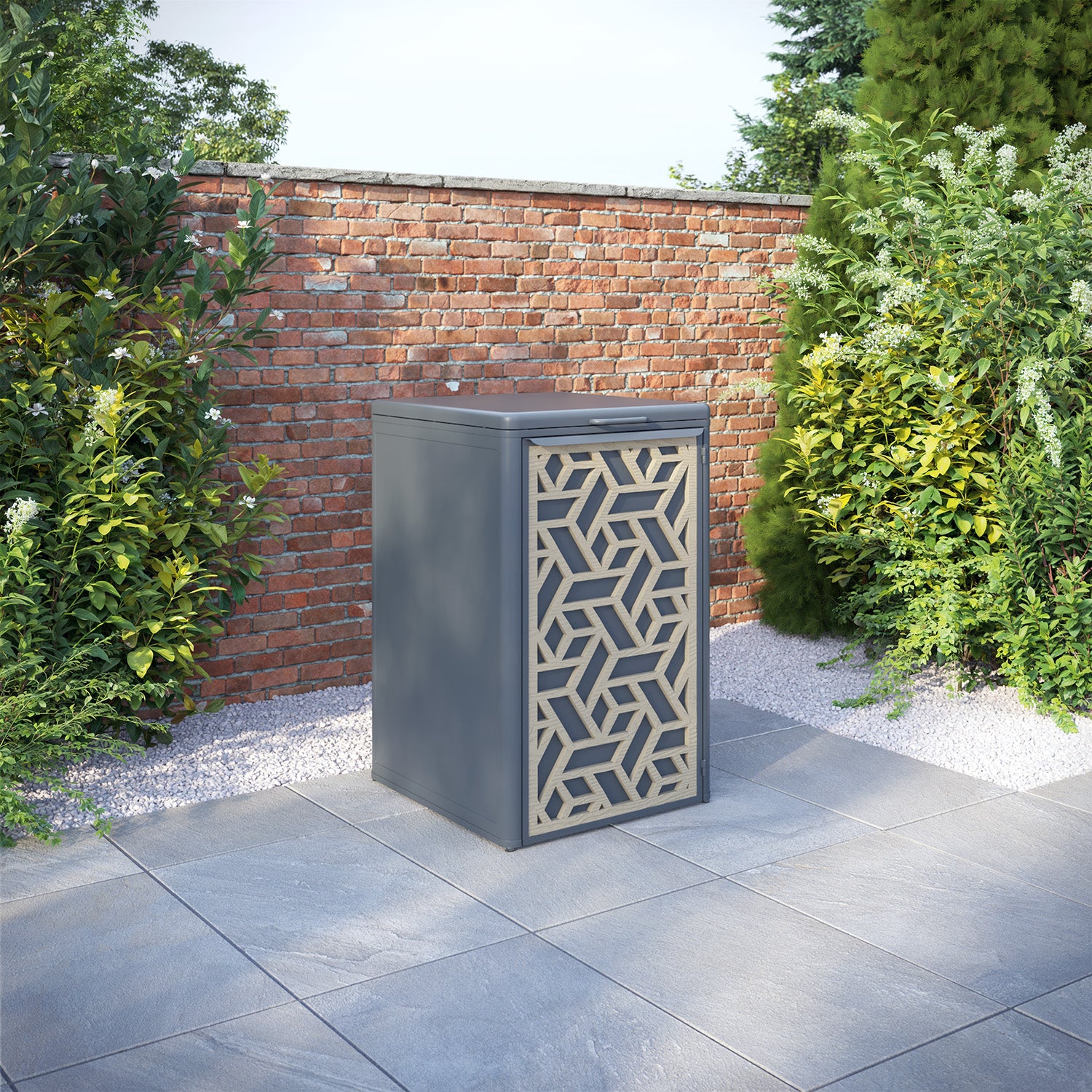 Curva Anthracite Grey 1 Bin Store with Contour Door Screen