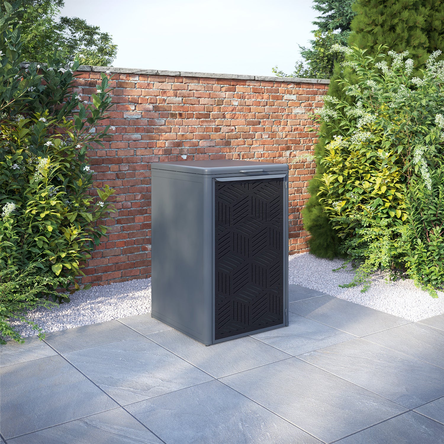 Curva Anthracite Grey 1 Bin Store with Cubed Door Screen