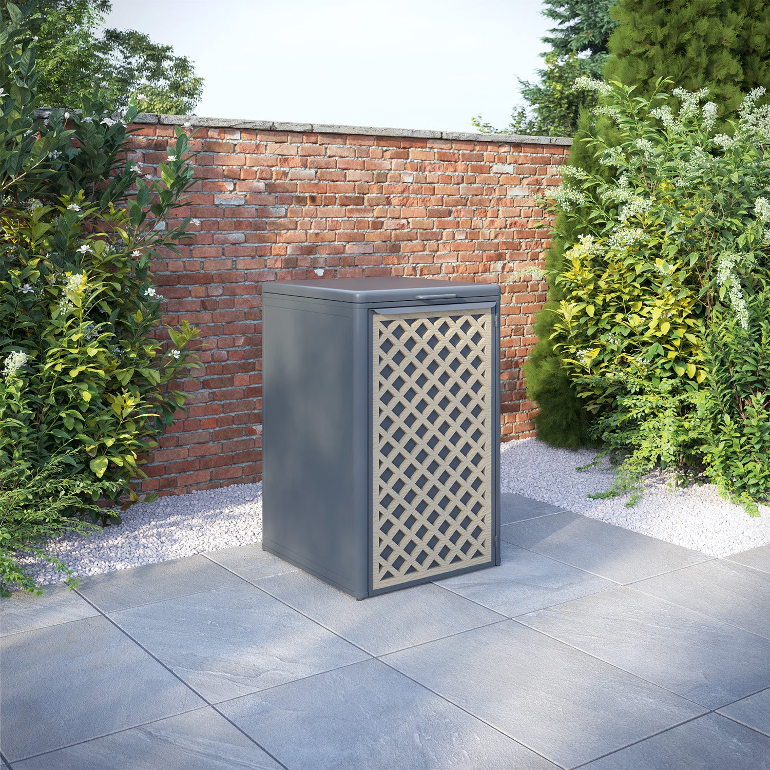 Curva Anthracite Grey 1 Bin Store with Hive Door Screen
