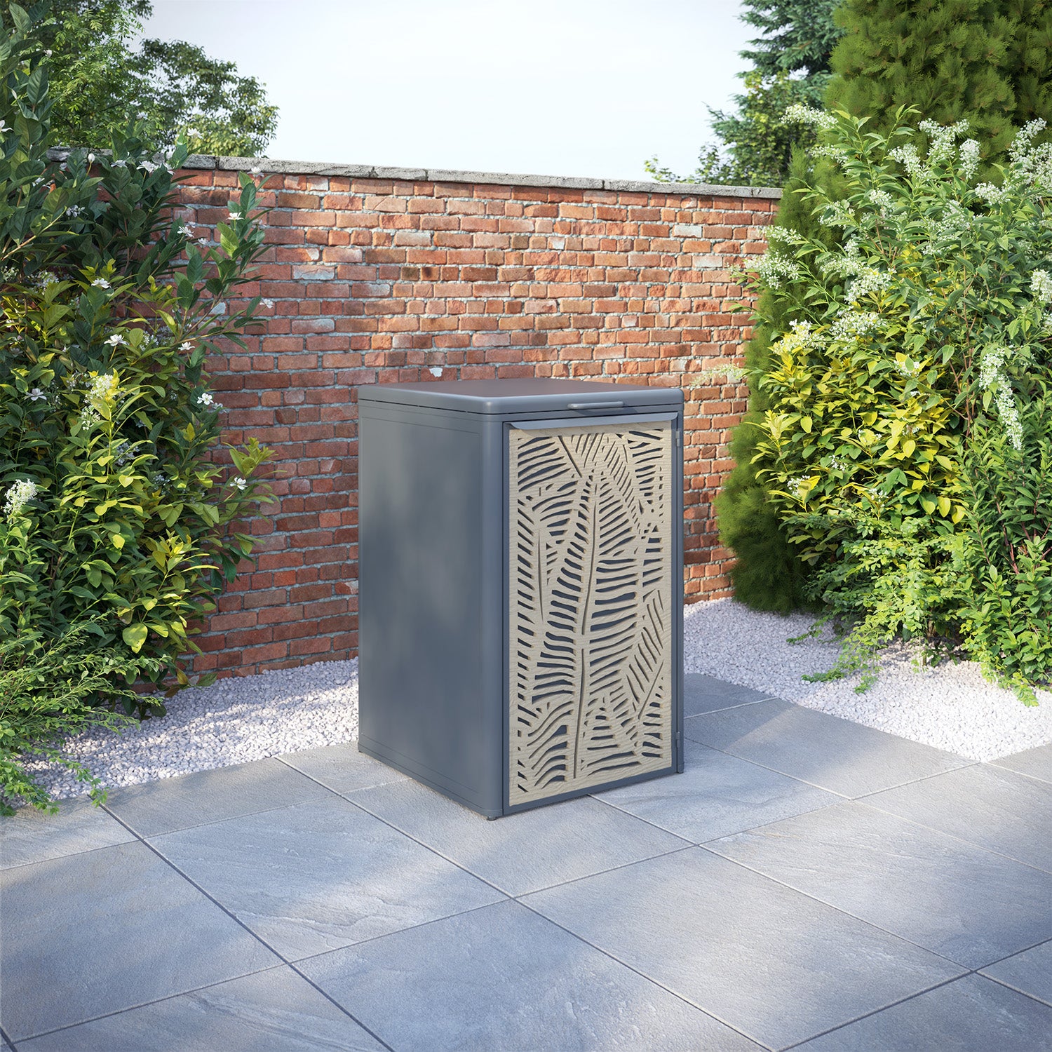 Curva Anthracite Grey 1 Bin Store with Quill Door Screen