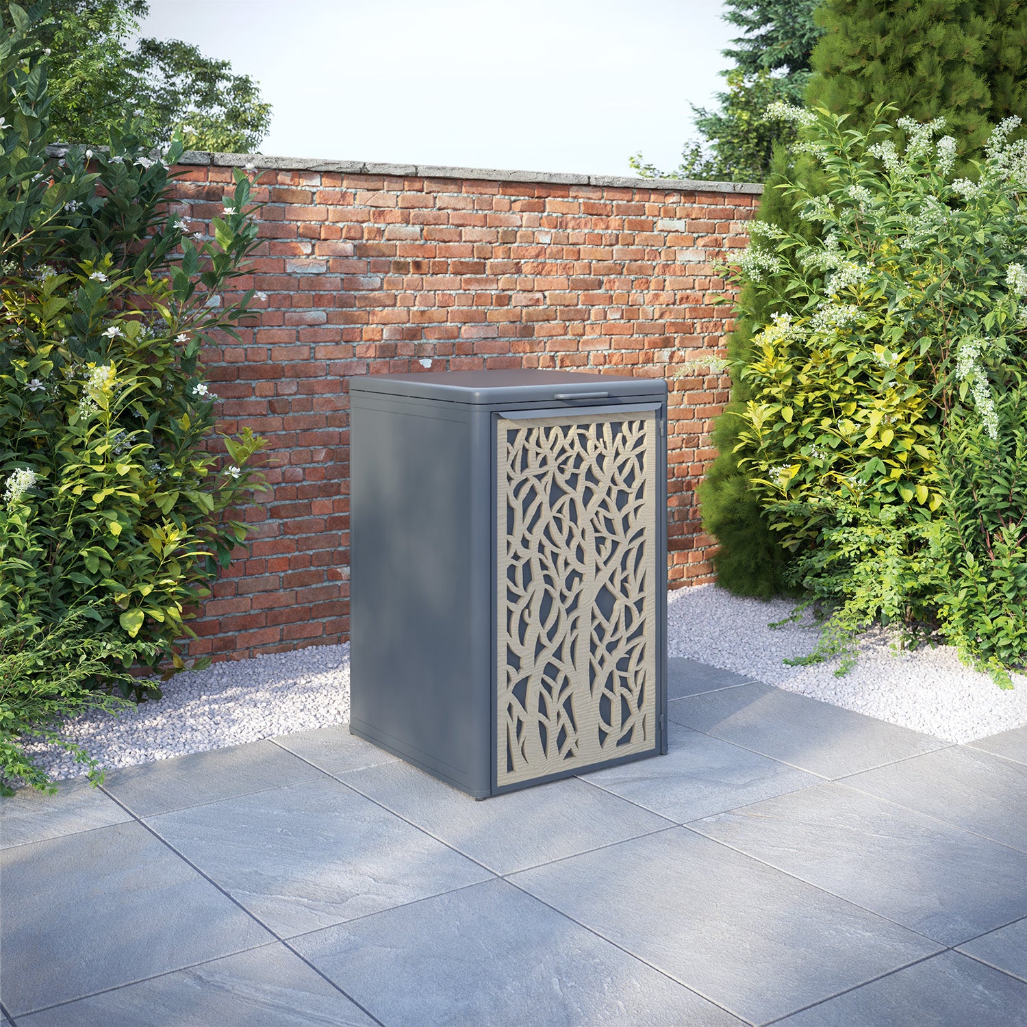 Curva Anthracite Grey 1 Bin Store with Twilight Door Screen