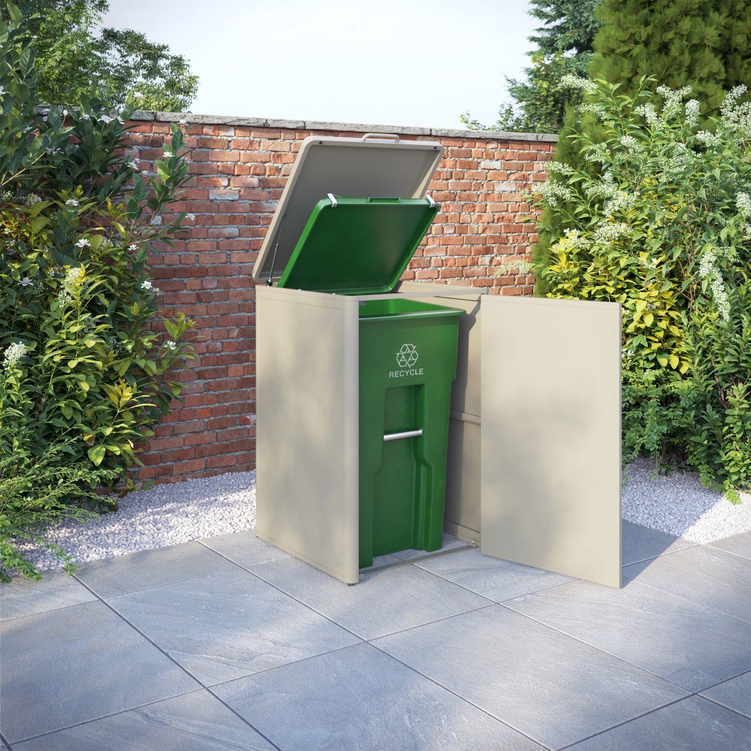 Curva Latte 3 Bin Store with Contour Door Screen