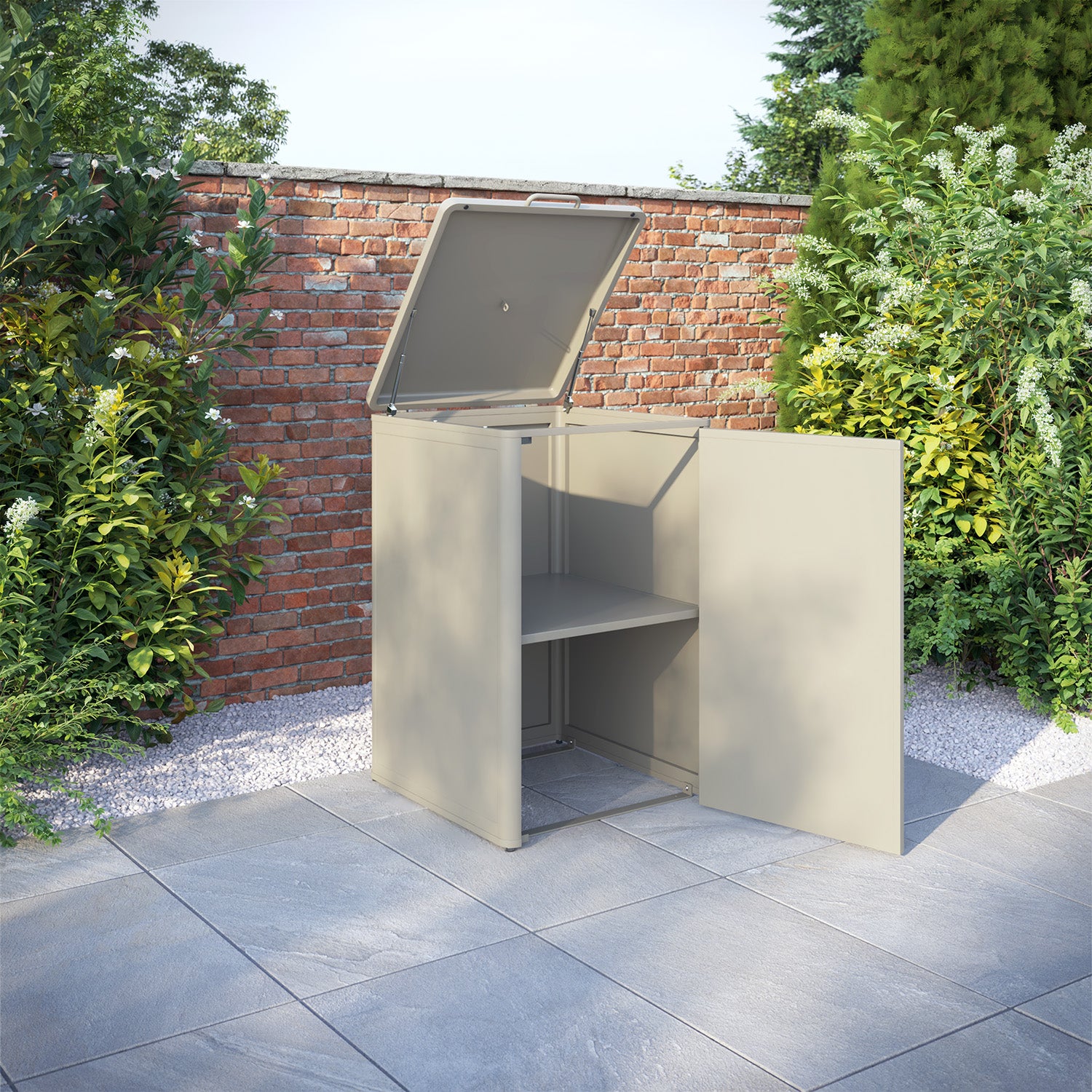 Curva Latte 1 Bin Store with Cubed Door Screen