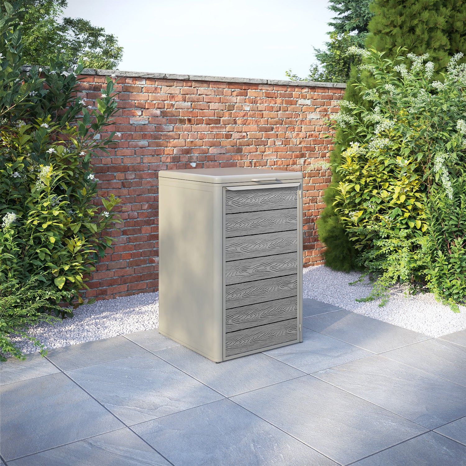 Curva Latte 1 Bin Store with Classic Door Slat