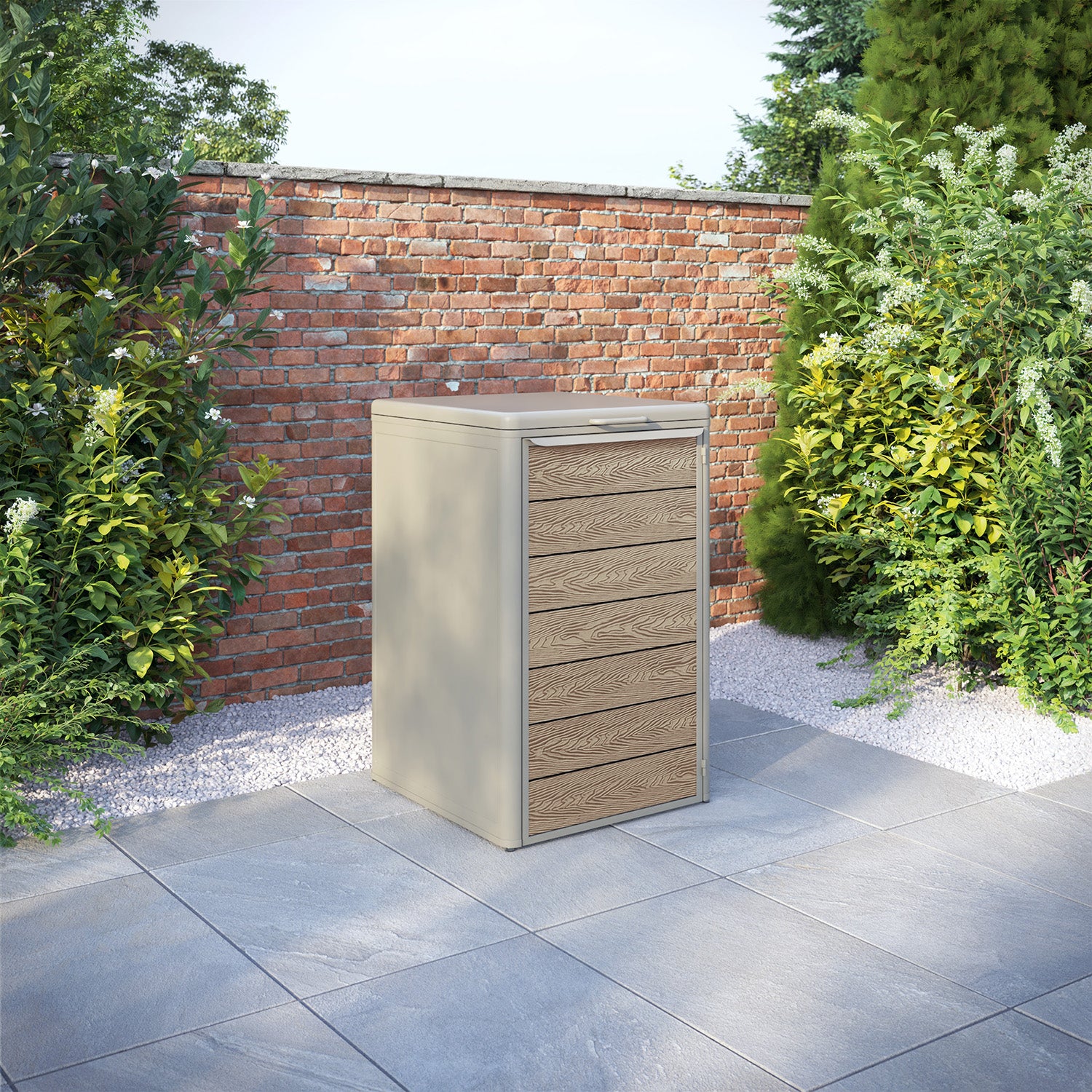 Curva Latte 1 Bin Store with Classic Door Slat