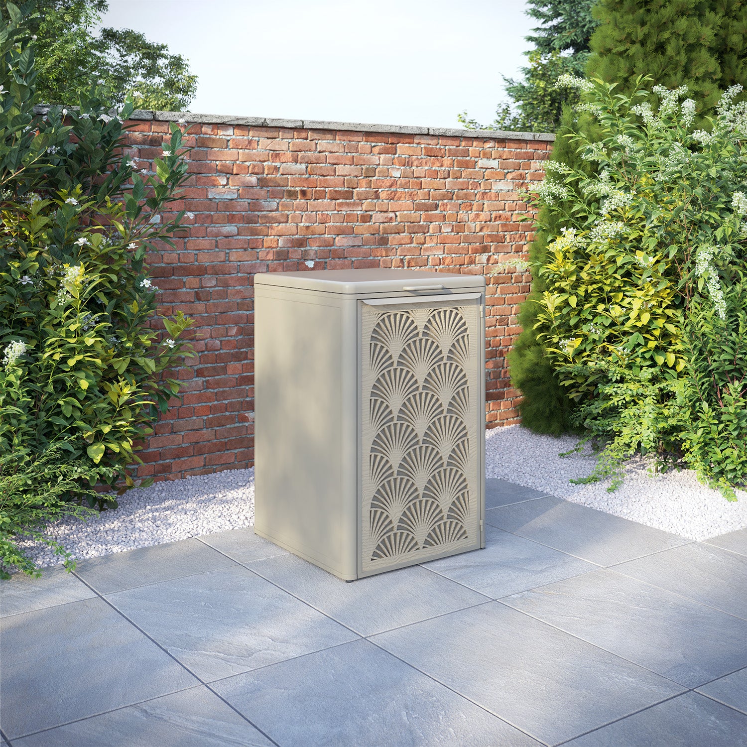 Curva Latte 1 Bin Store with Laurel Door Screen