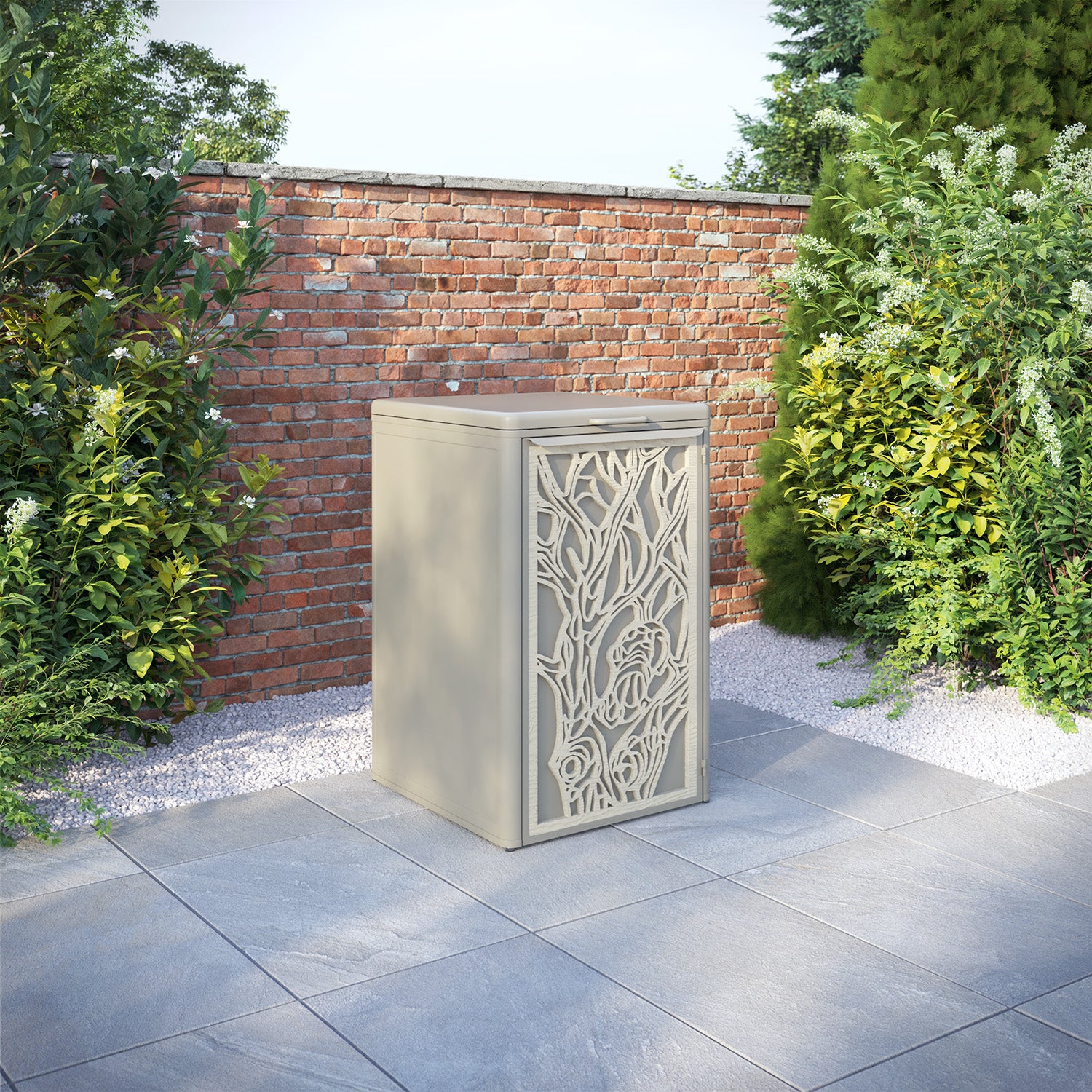 Curva Latte 1 Bin Store with Nature Door Screen