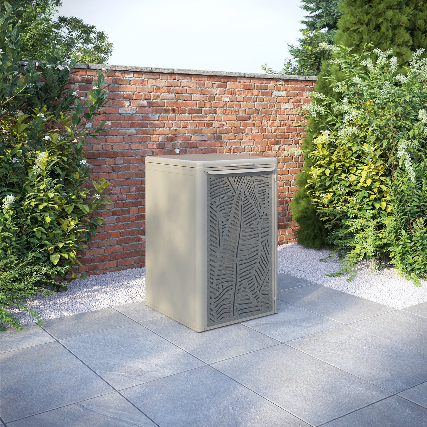 Curva Latte 1 Bin Store with Quill Door Screen