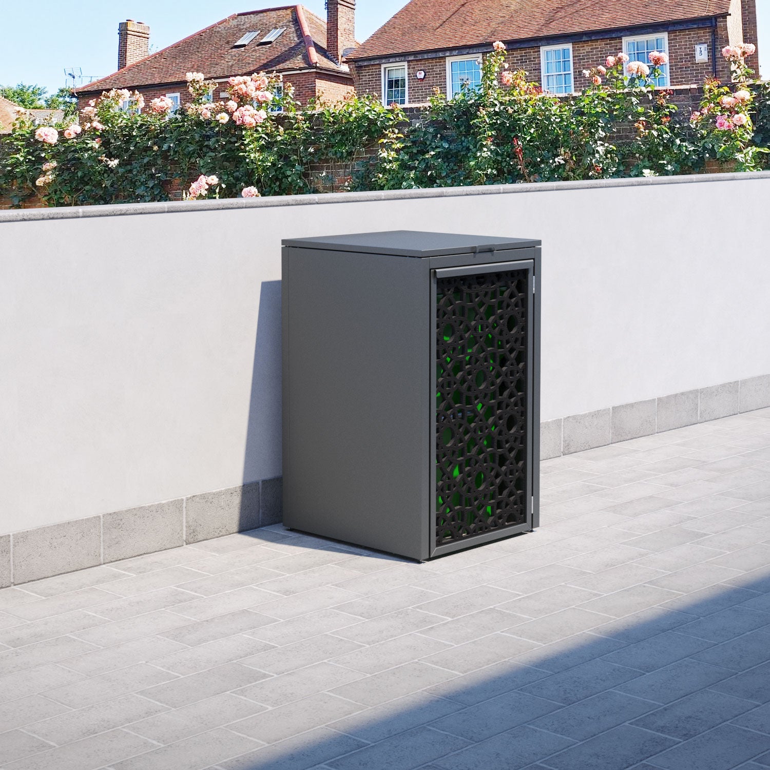 Grey 1 Bin Store with Ambar Door Screen