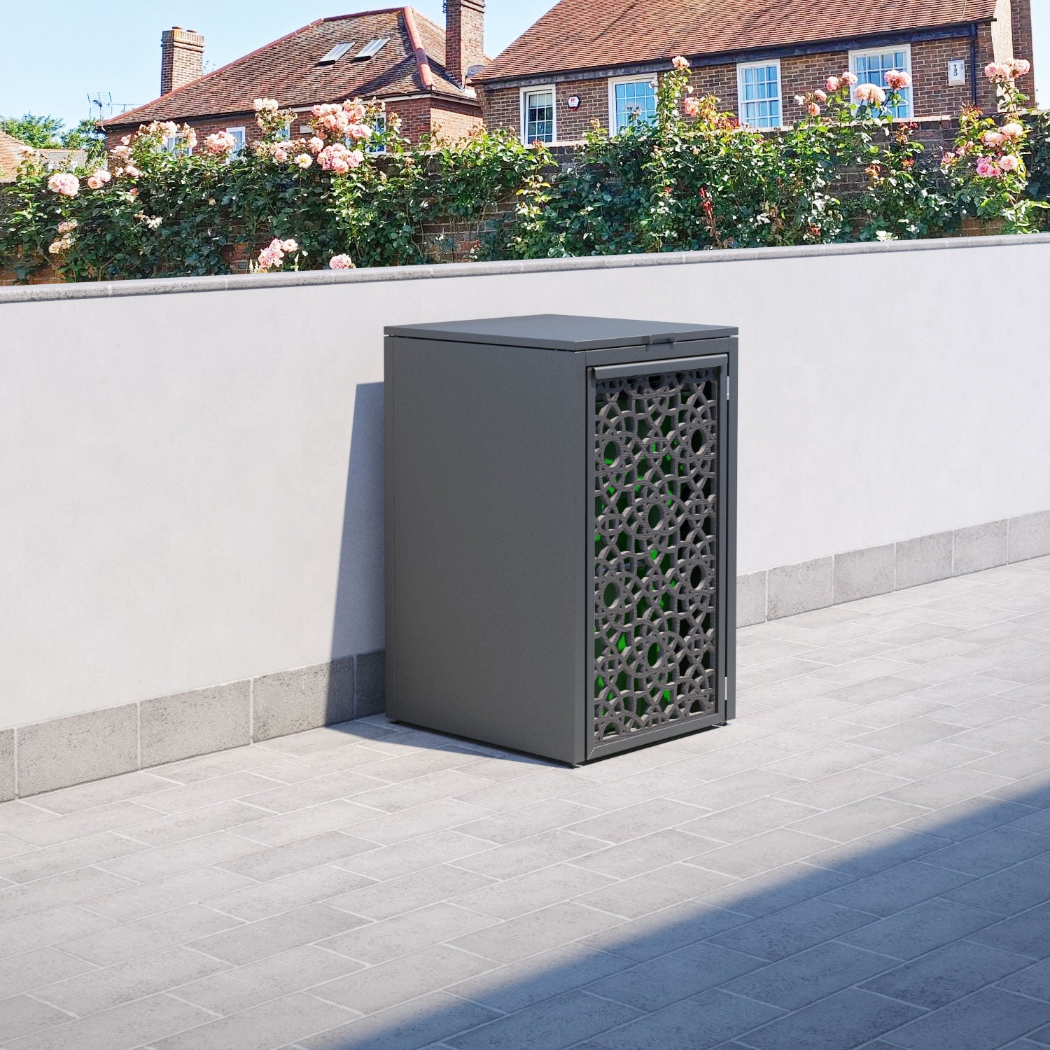 Grey 1 Bin Store with Ambar Door Screen