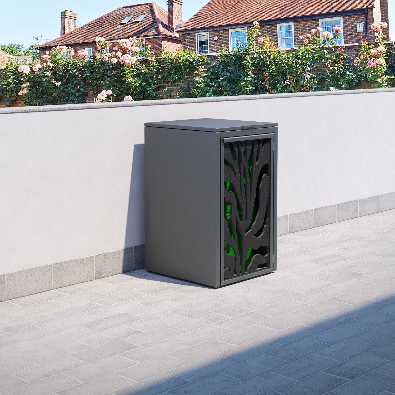 Grey 1 Bin Store with Malawi Door Screen