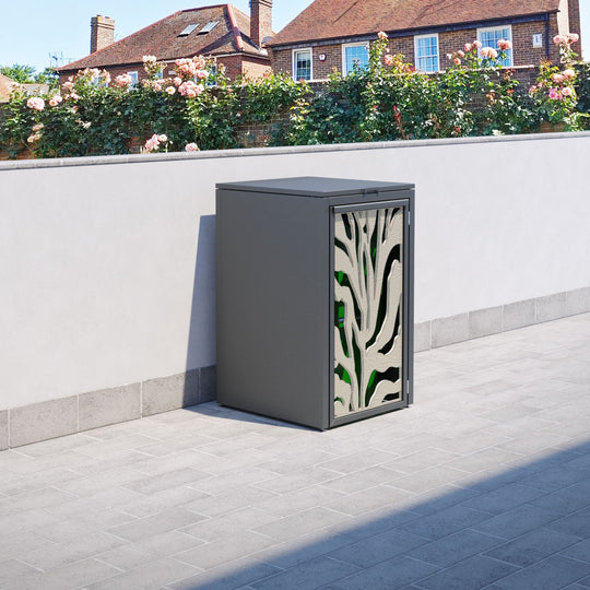 Grey 1 Bin Store with Malawi Door Screen