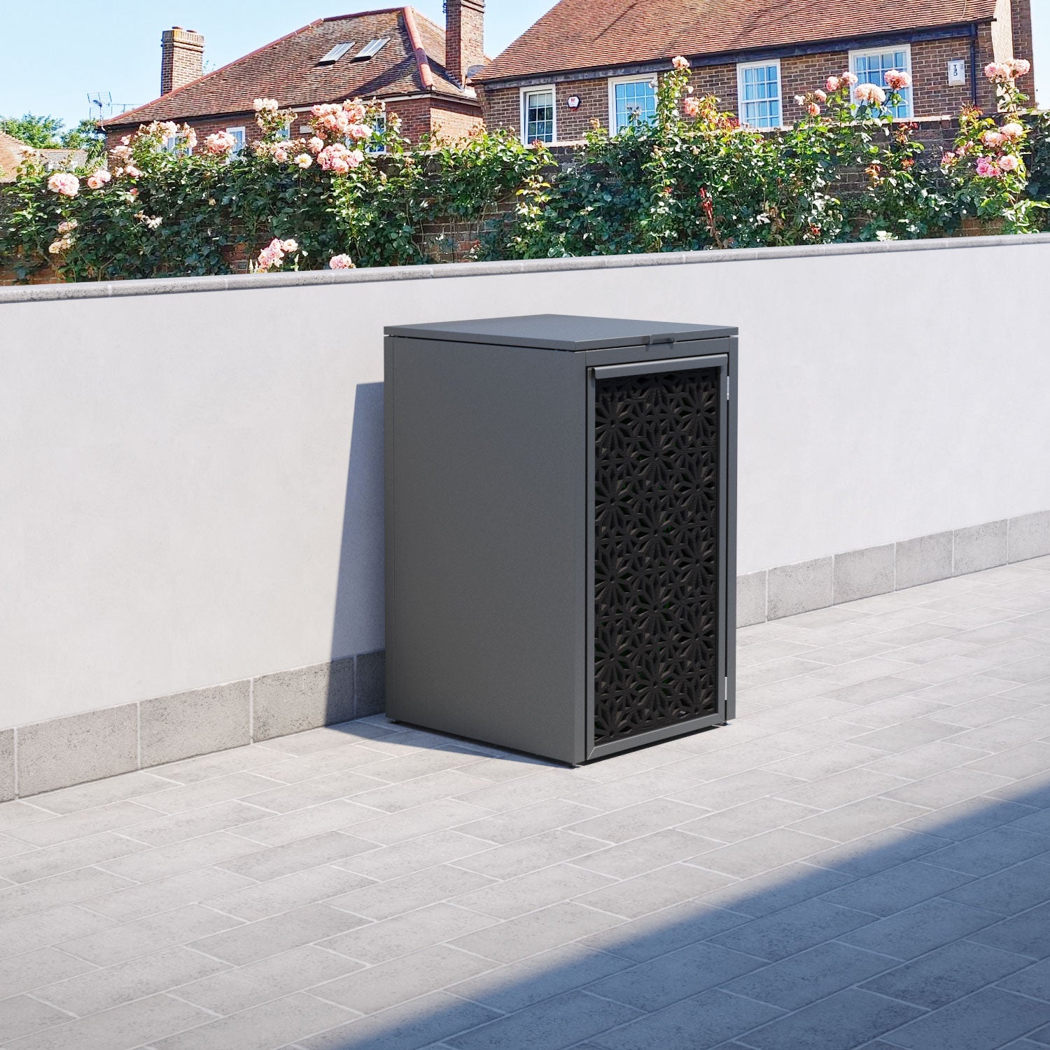 Grey 1 Bin Store with Narwa Door Screen