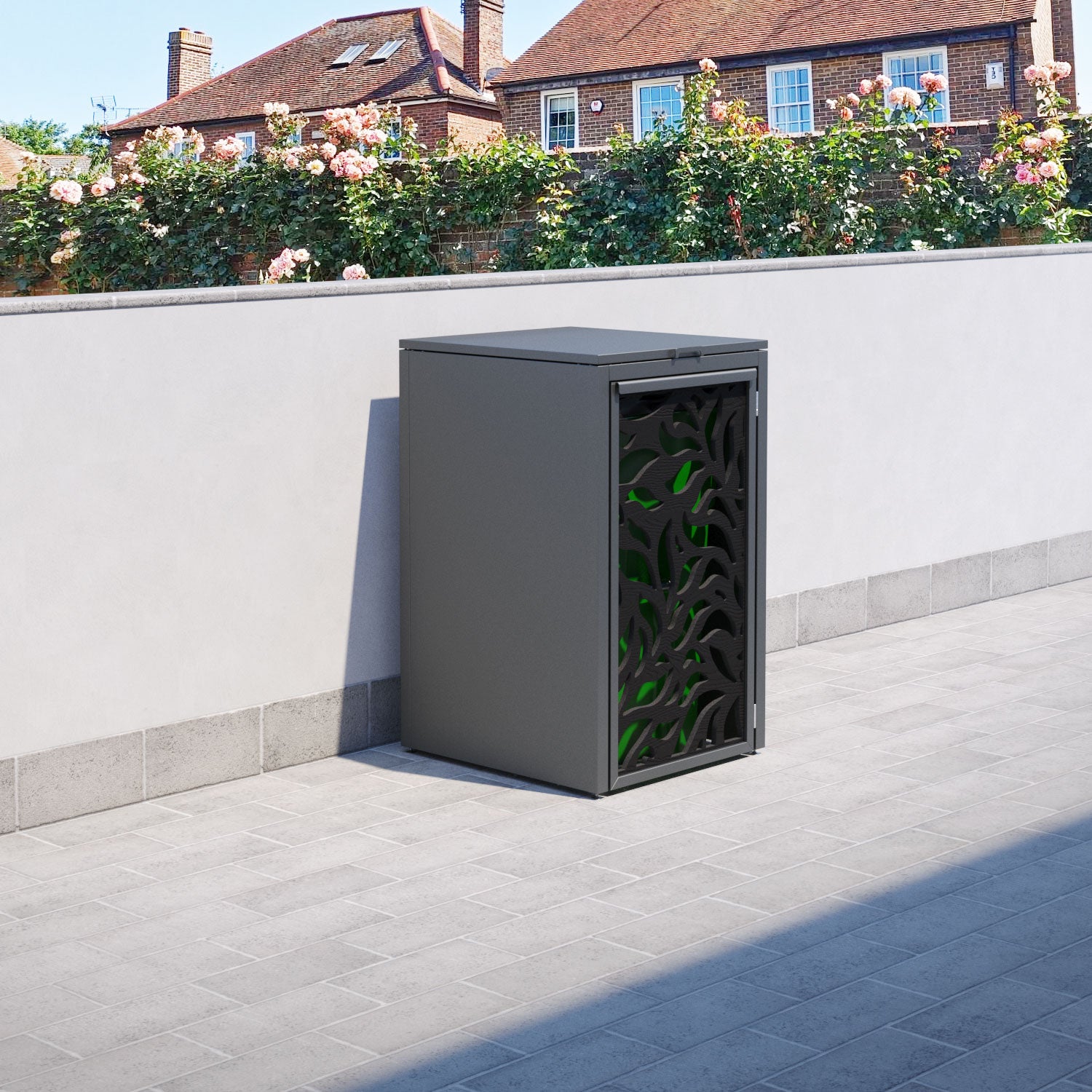 Grey 1 Bin Store with Plume Door Screen