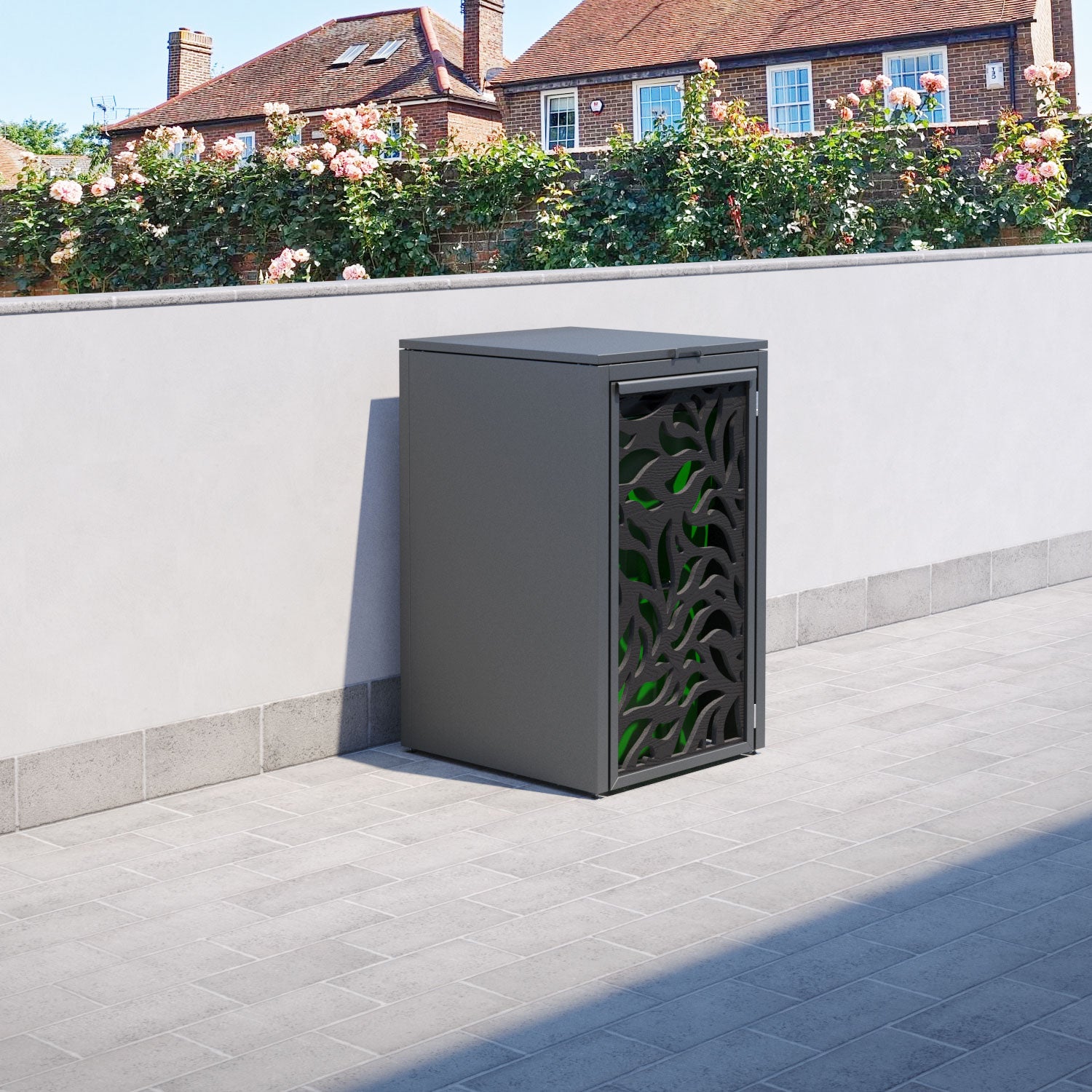 Grey 1 Bin Store with Plume Door Screen