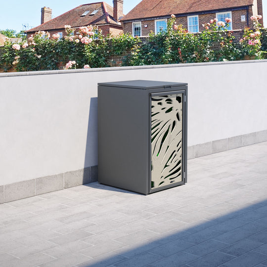 Grey 1 Bin Store with Poppy Door Screen