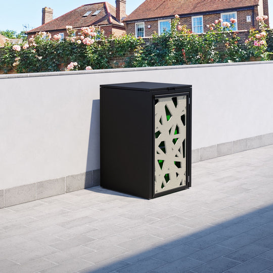 Black 1 Bin Store with Prism Door Screen