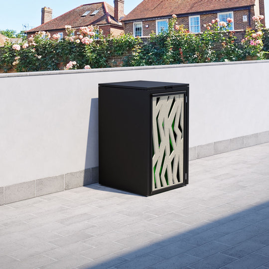 Black 1 Bin Store with Zenith Door Screen