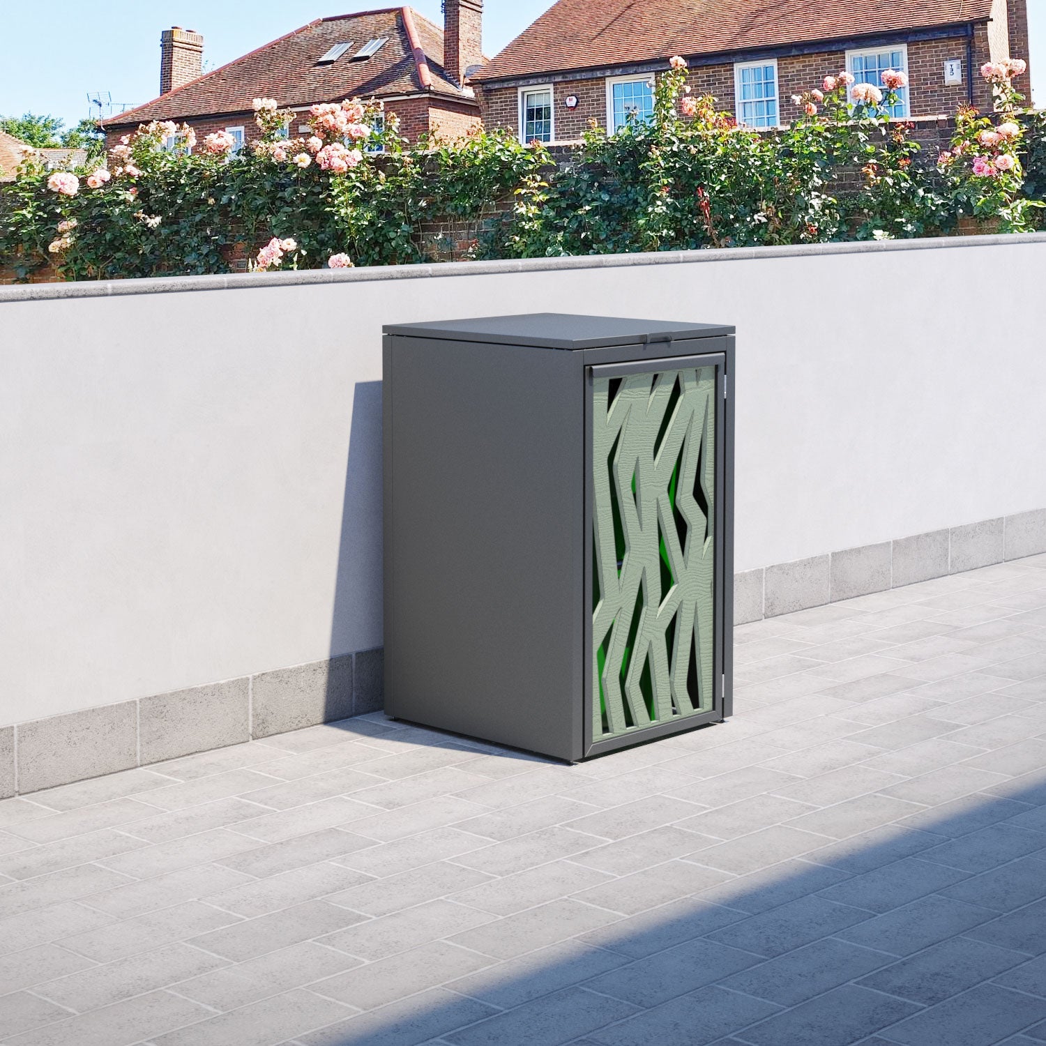 Grey 1 Bin Store with Zenith Door Screen