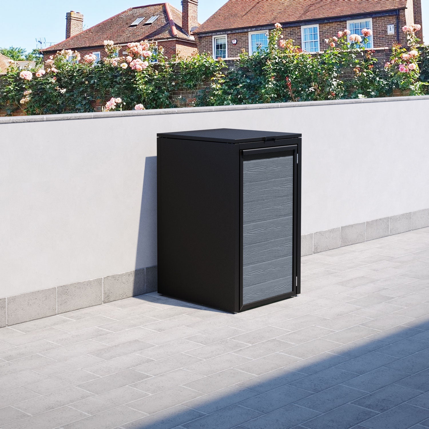 Black 1 Bin Store with Classic Door Slat